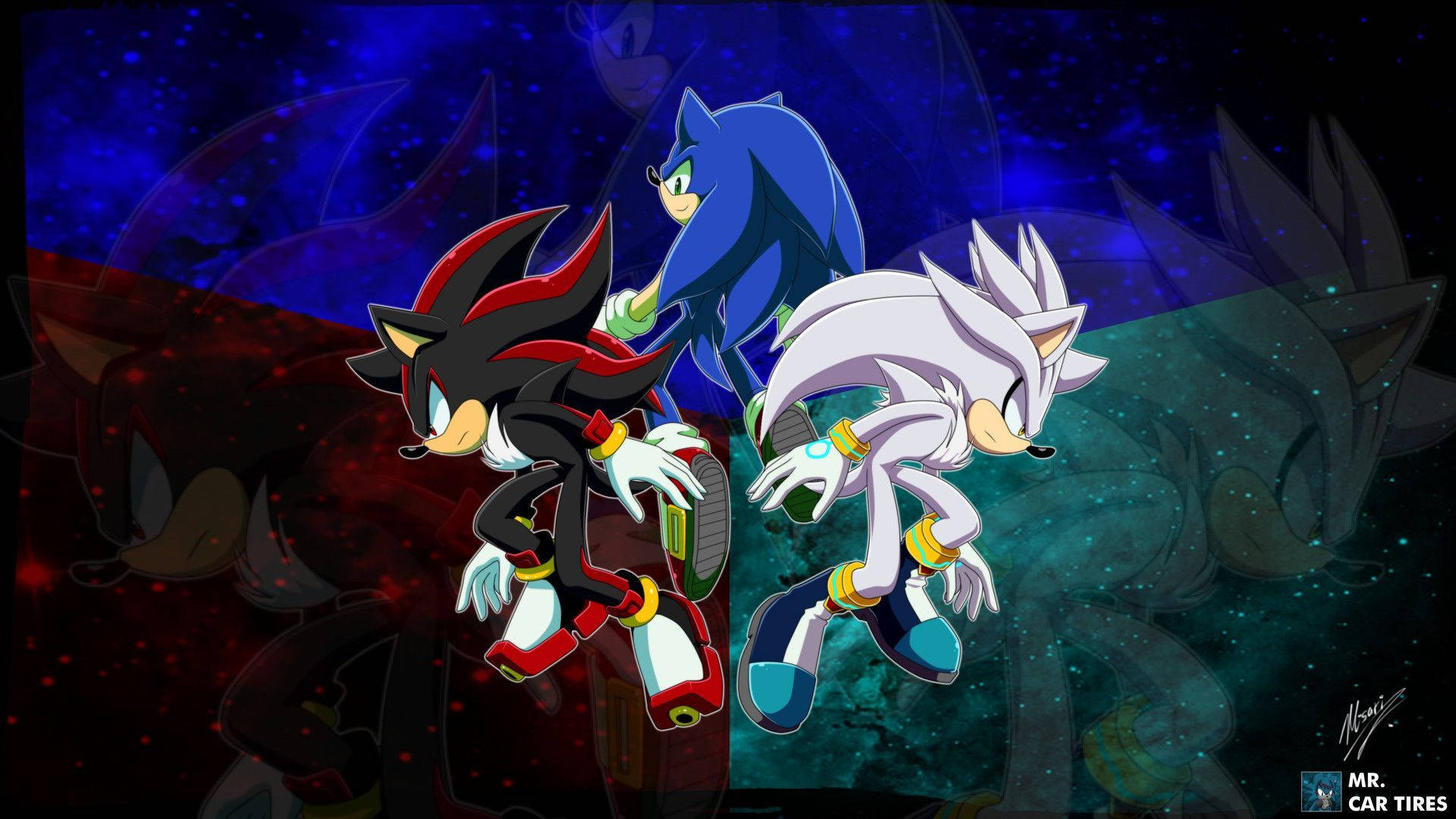 Shadow The Hedgehog Pfp With Sonic And Silver Wallpaper