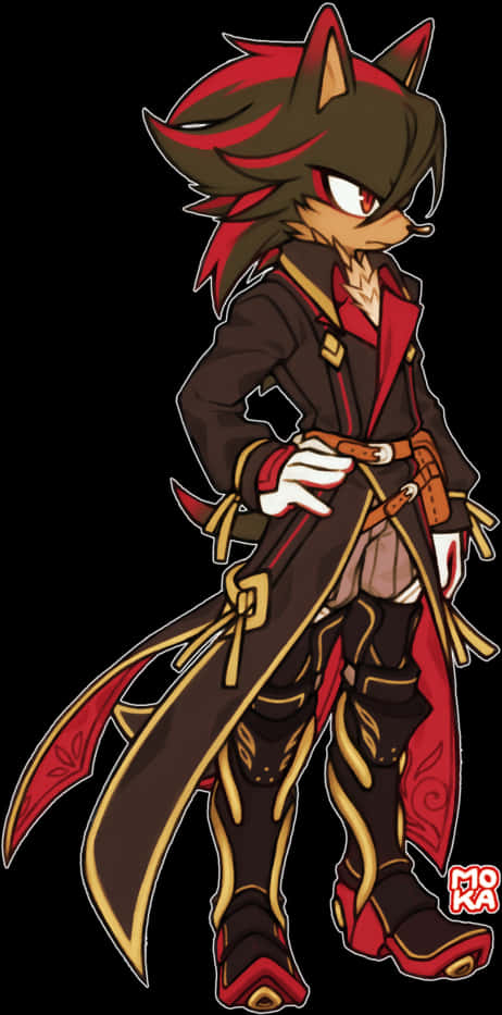 Shadow The Hedgehog Pirate Outfit PNG