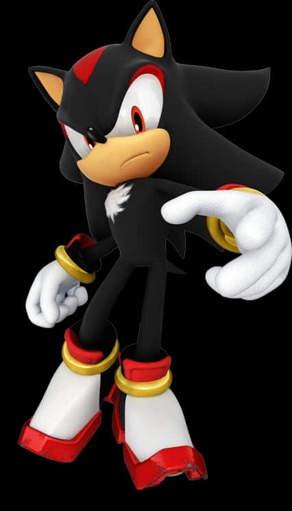 Shadow The Hedgehog Standing Pose PNG