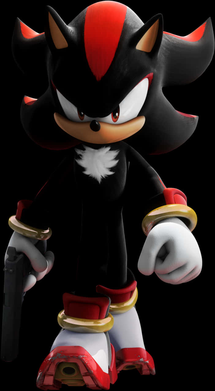 Shadow The Hedgehog Standing Pose PNG