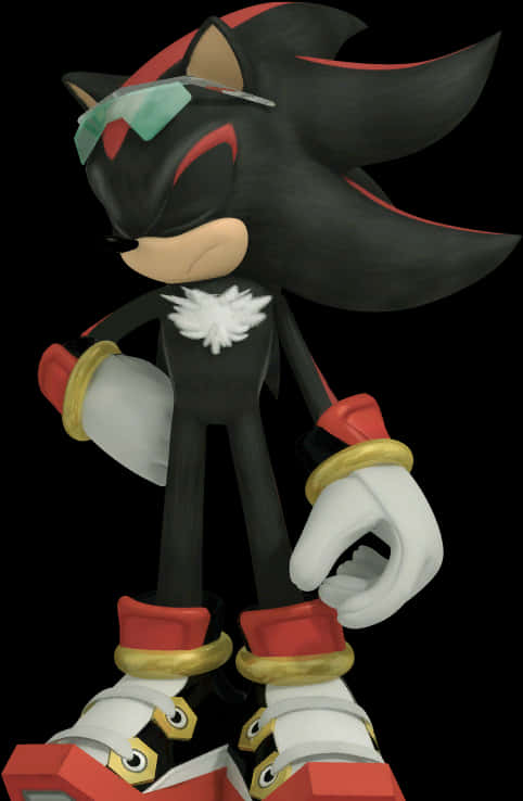 Shadow The Hedgehog Standing Pose PNG