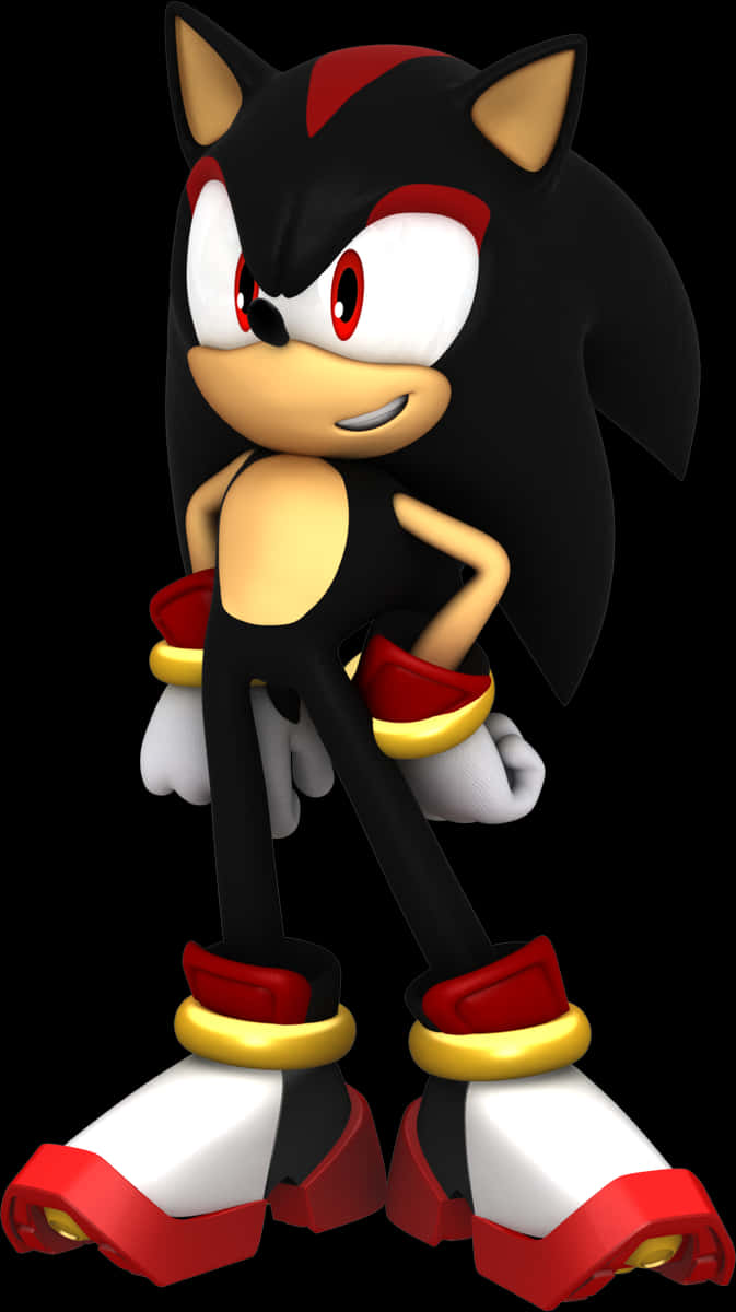 Shadow The Hedgehog Standing Pose PNG