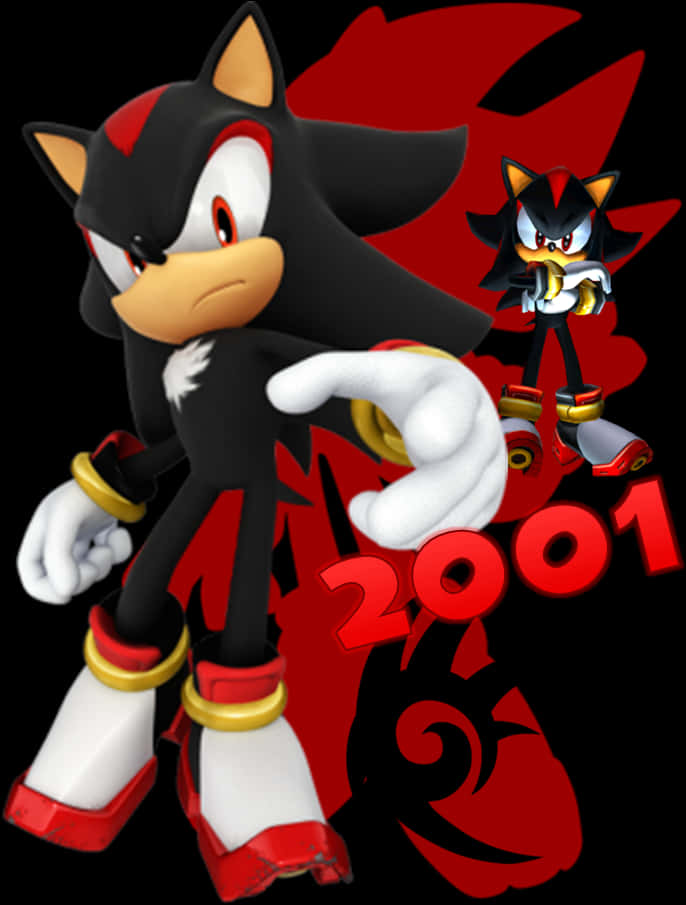 Shadow The Hedgehog2001 Promotional Art PNG