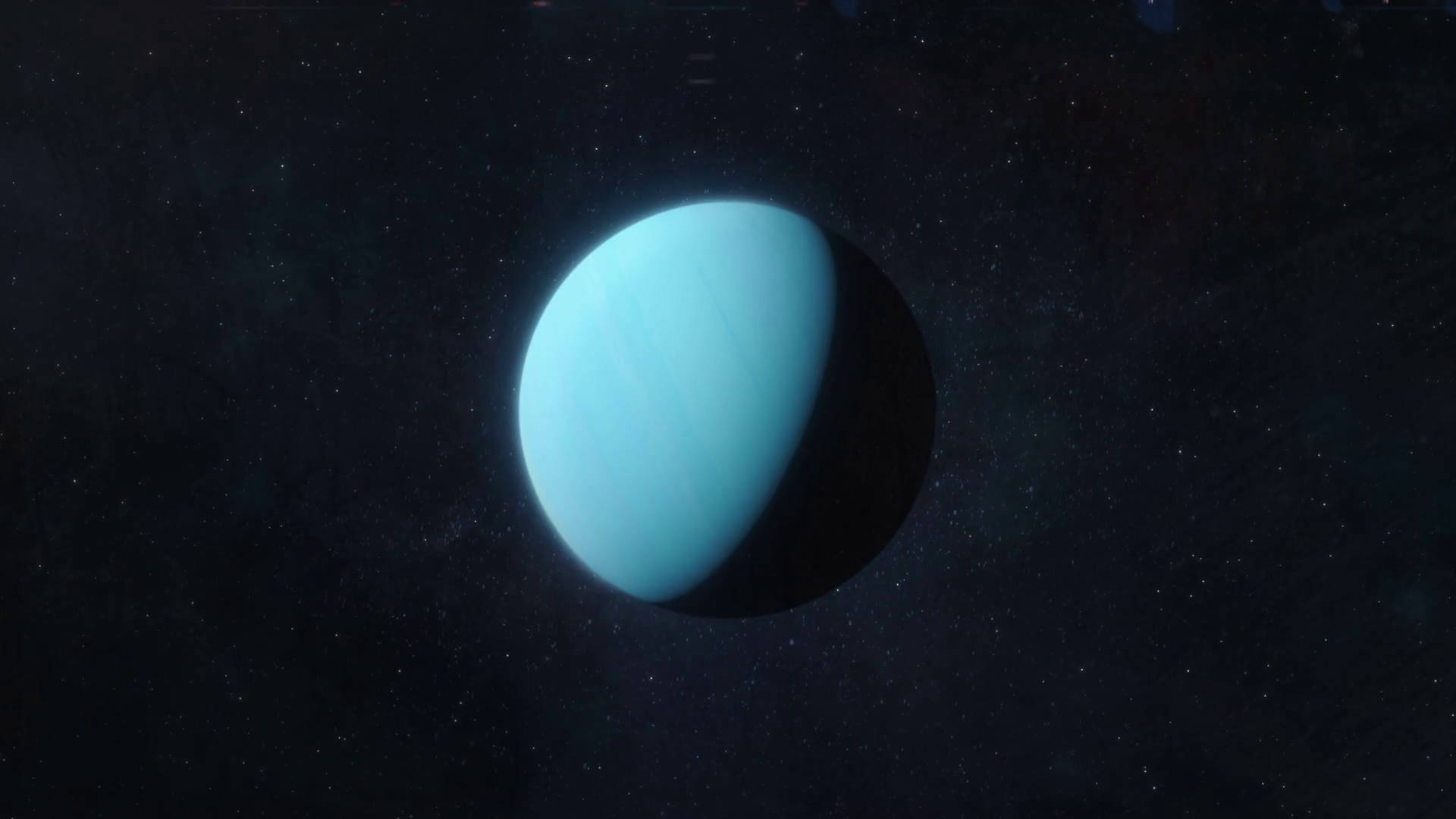 Skygge Uranus' strålende bølger for en kosmisk berøring. Wallpaper