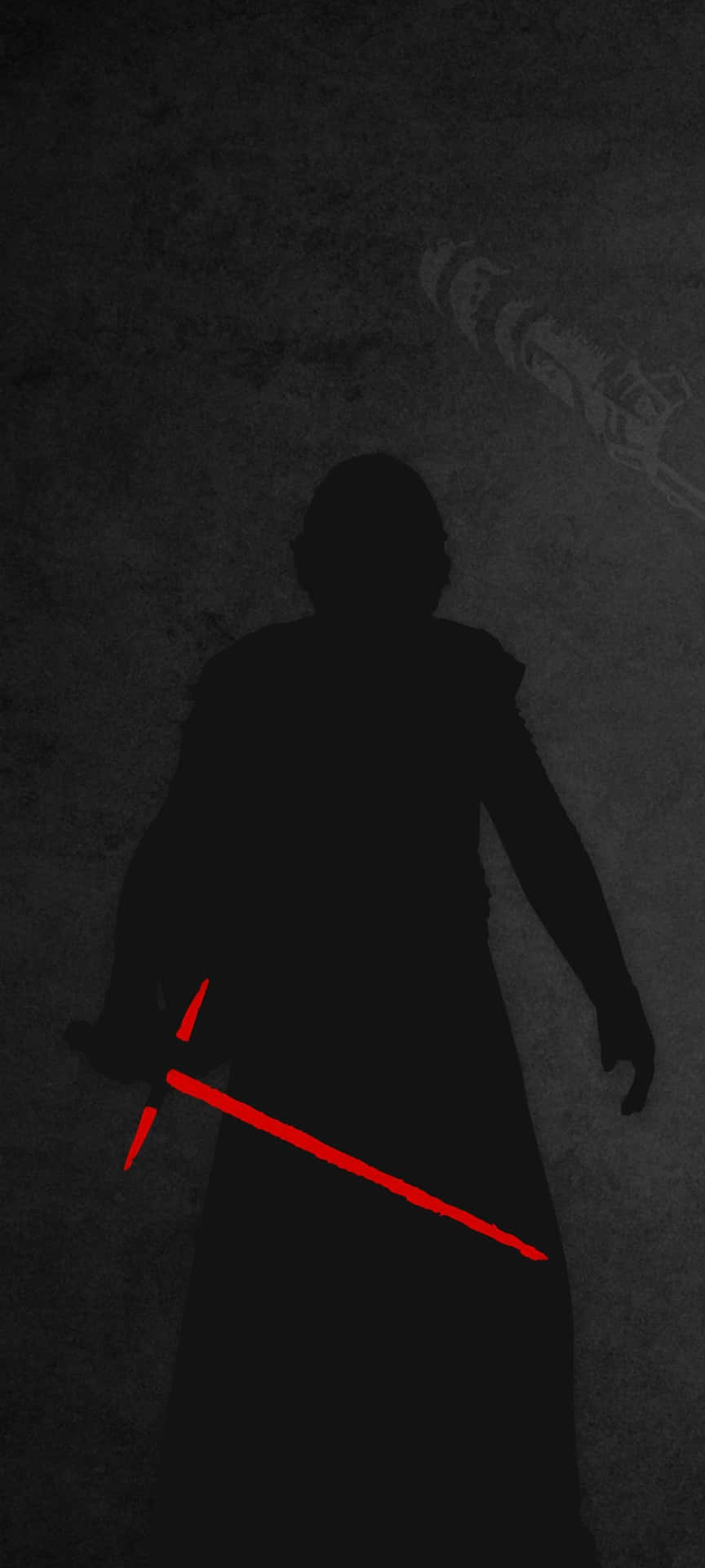 Shadowed_ Figure_with_ Lightsaber Wallpaper