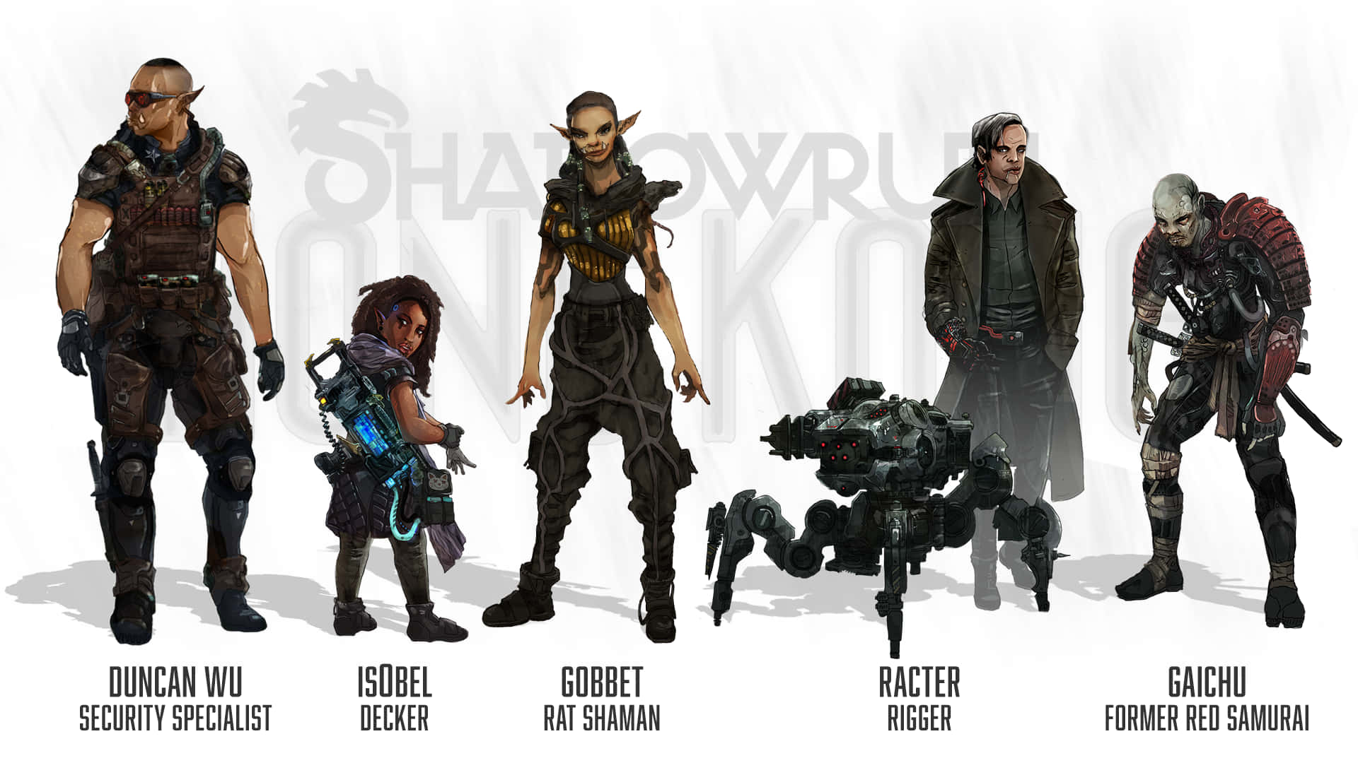 Opdag den spændende Neo-Cyberpunk-verden af Shadowrun Wallpaper