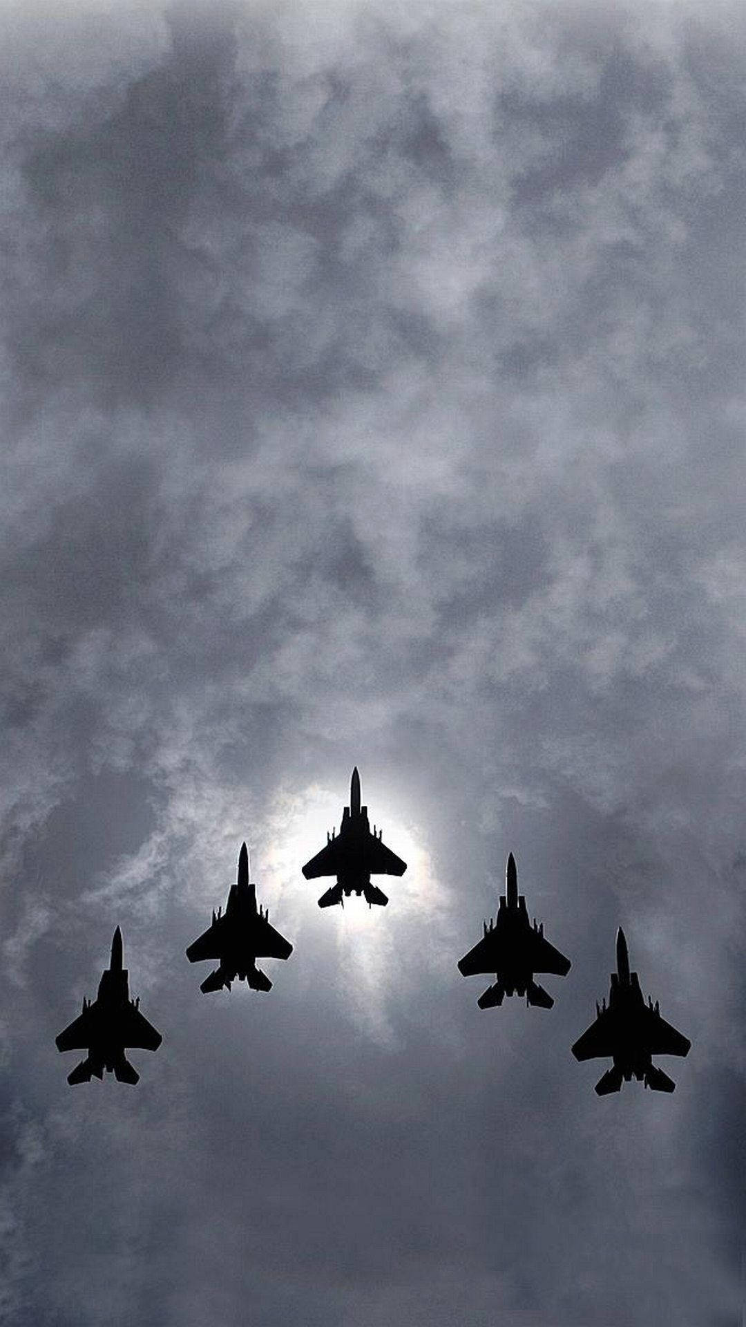 Shadows Of Fighter Jets Wallpaper