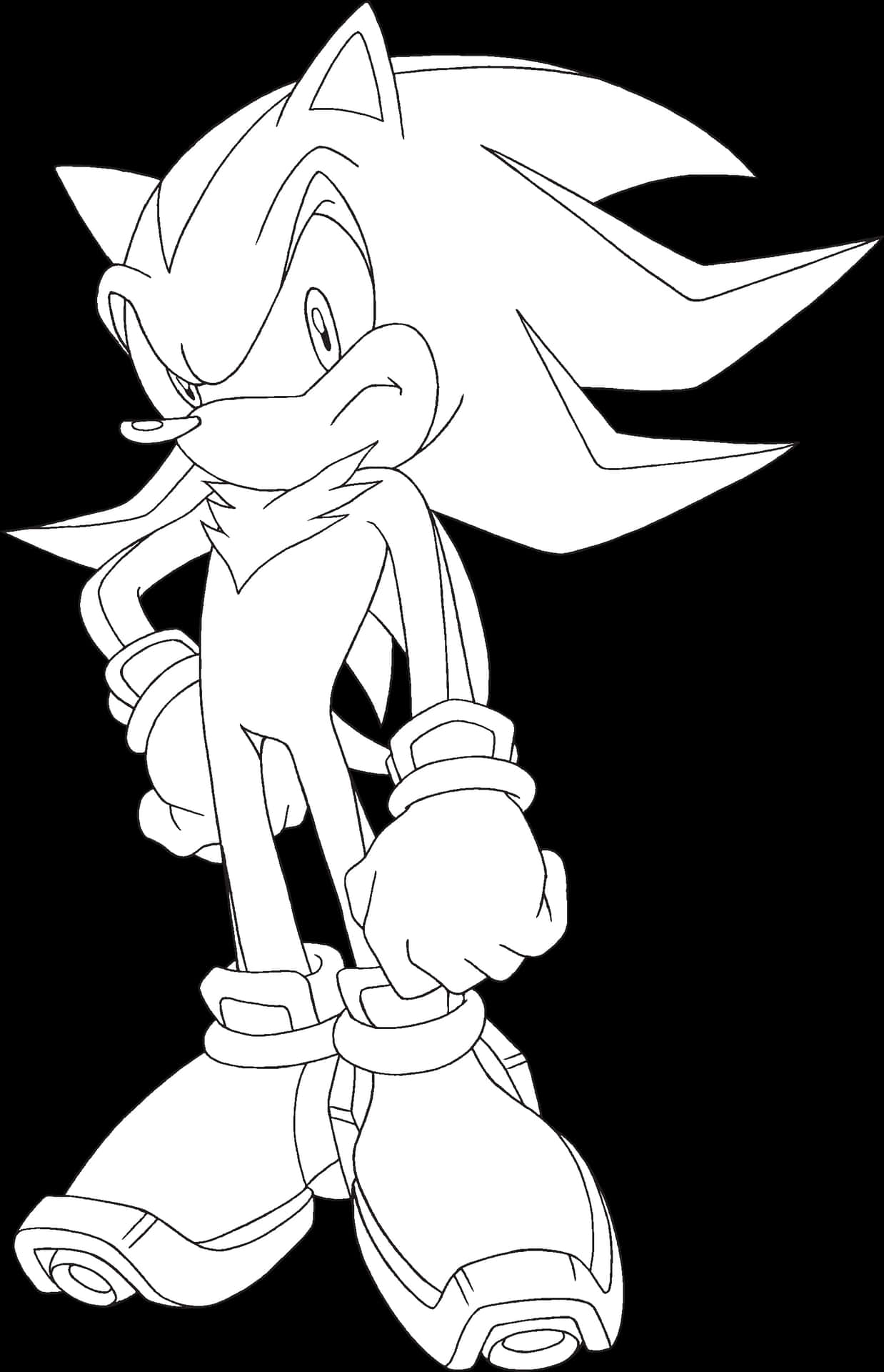 Shadowthe Hedgehog Lineart PNG