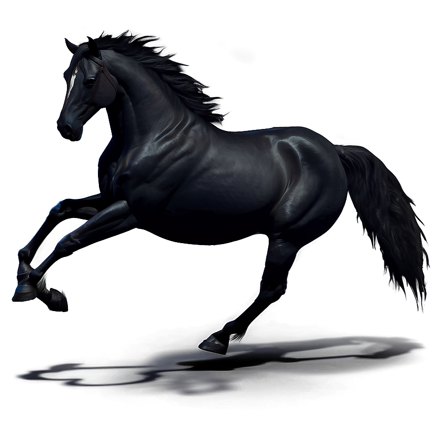 Shadowy Black Horse Figure Png Wwy17 PNG