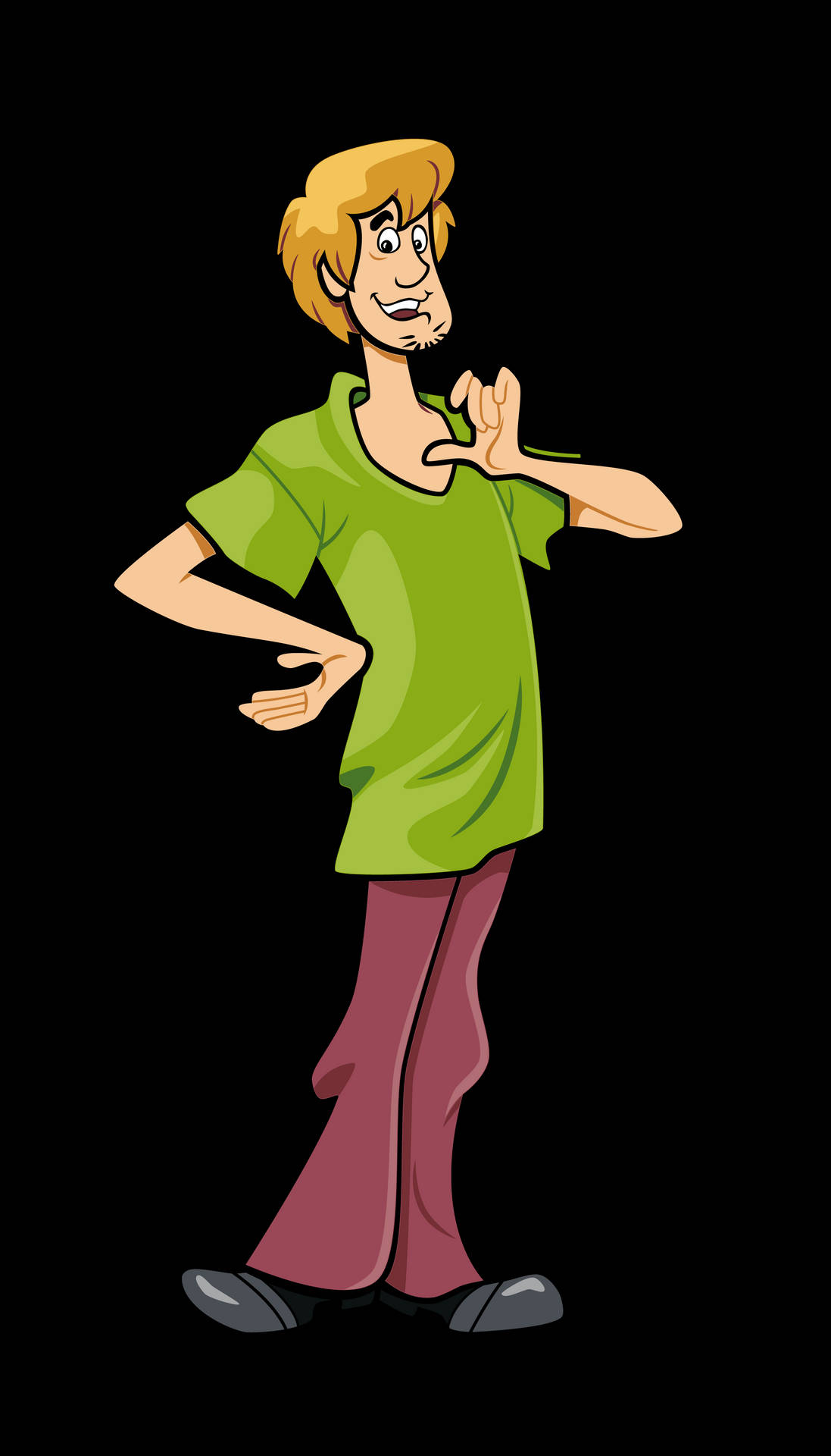 Shaggy In A Flying Hovercraft From Scooby-doo Animated Series Wallpaper