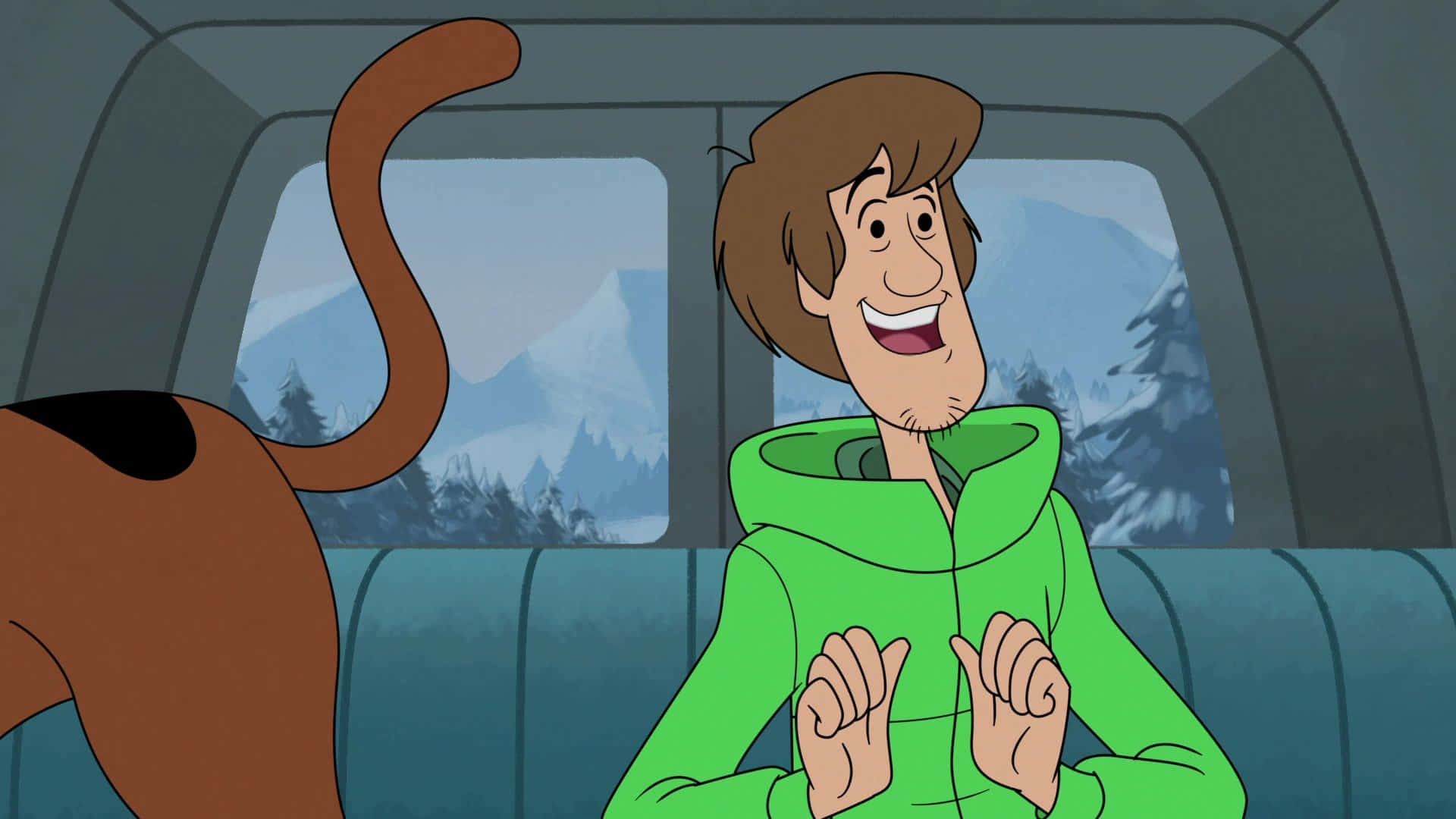 "Shaggy Rogers, the lovable canine companion on the iconic animated series Scooby-Doo" Wallpaper