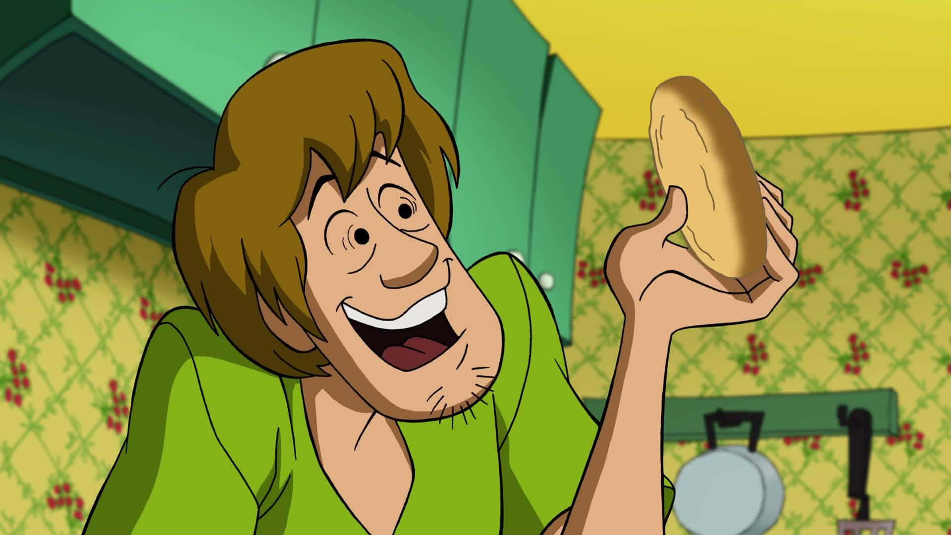 Scooby-Doo's tøffelhelten Shaggy Rogers klar til en eventyr. Wallpaper