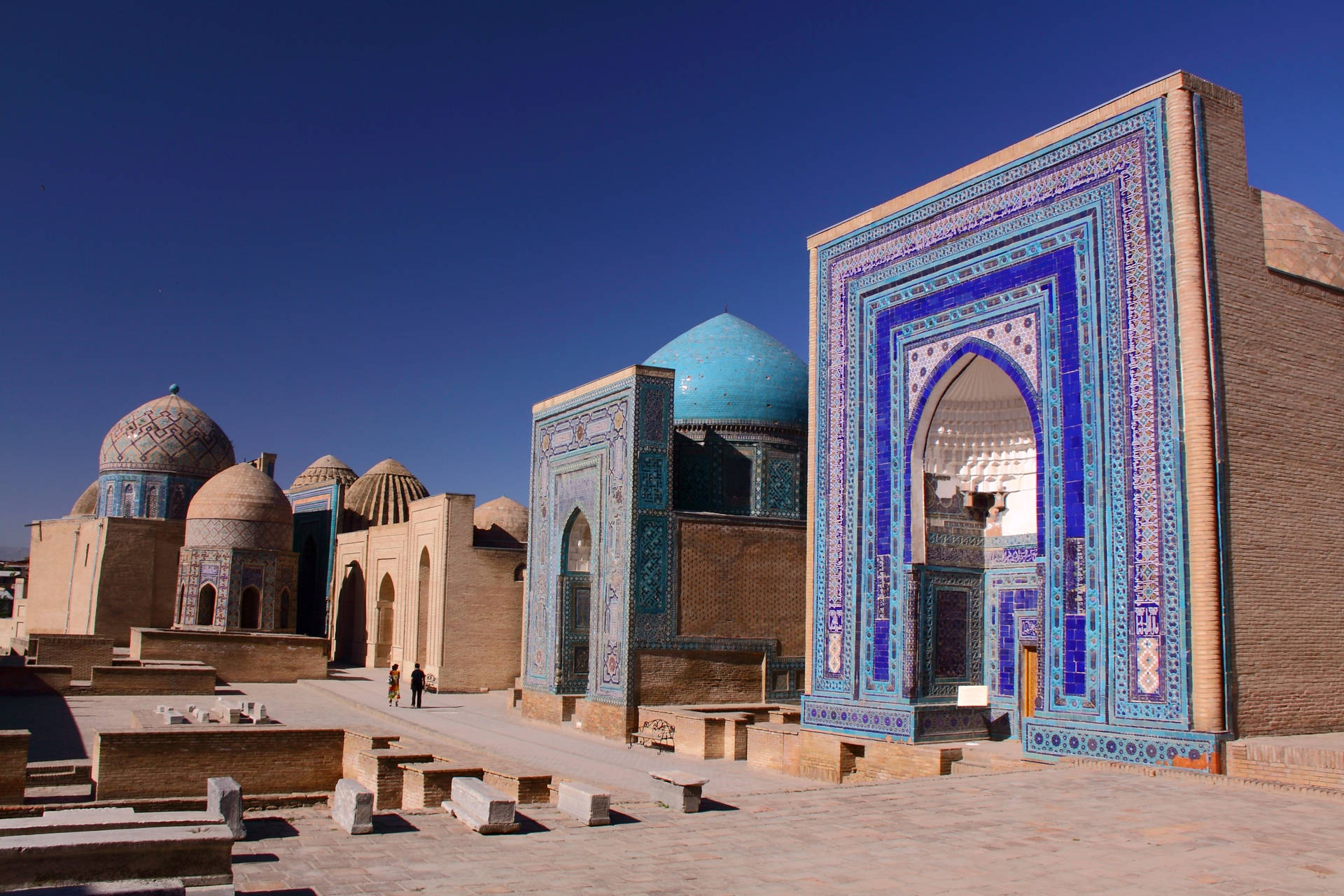 Shah-I-Zinda Mausoleum Samarkand Uzbekistan Tapet Wallpaper