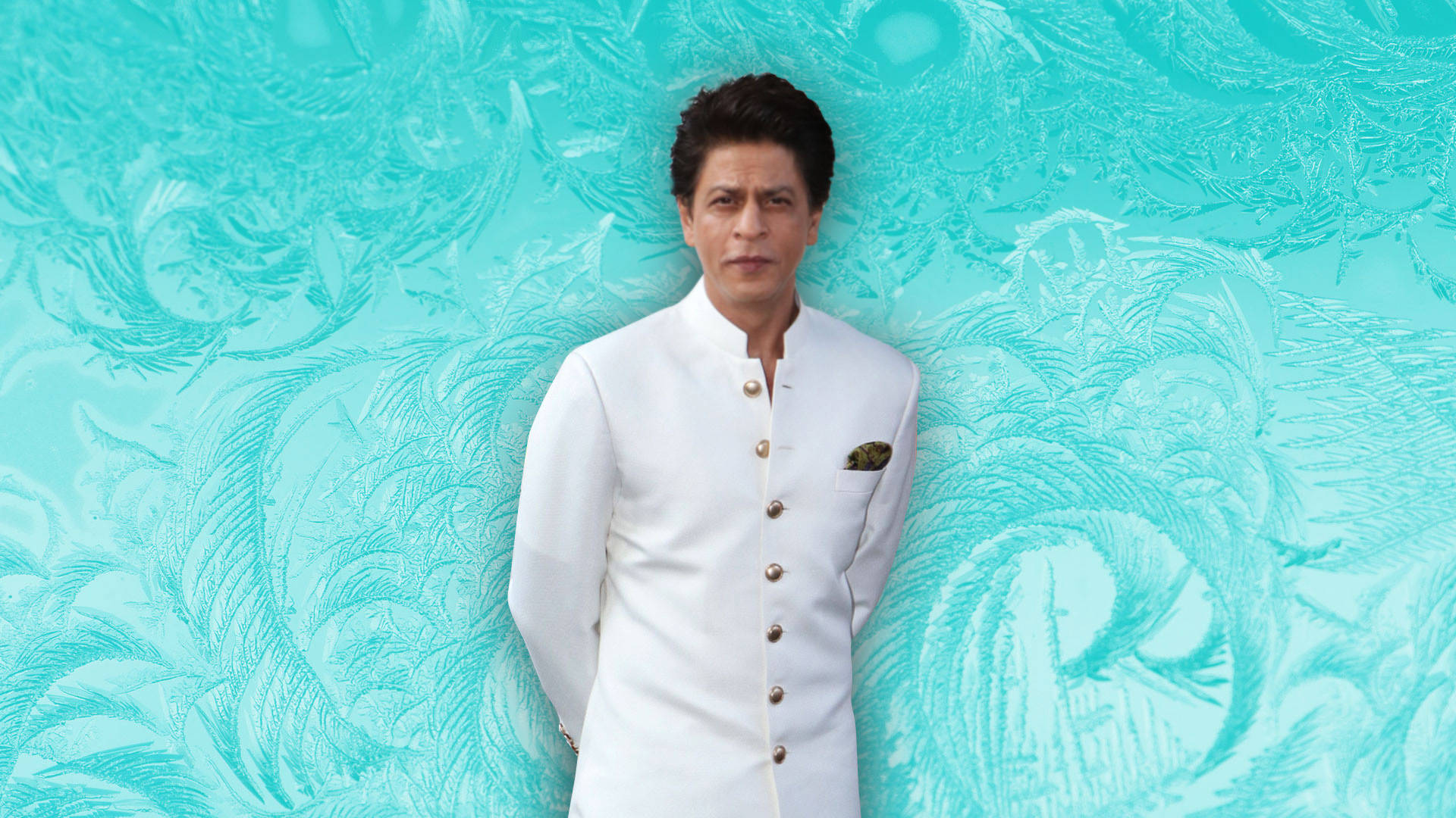 Shah Rukh Khan Usando Sherwani Branco. Papel de Parede