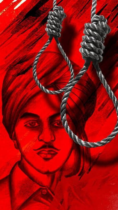 Shaheed Bhagat Singh acceptabel Digital Illustration Wallpaper