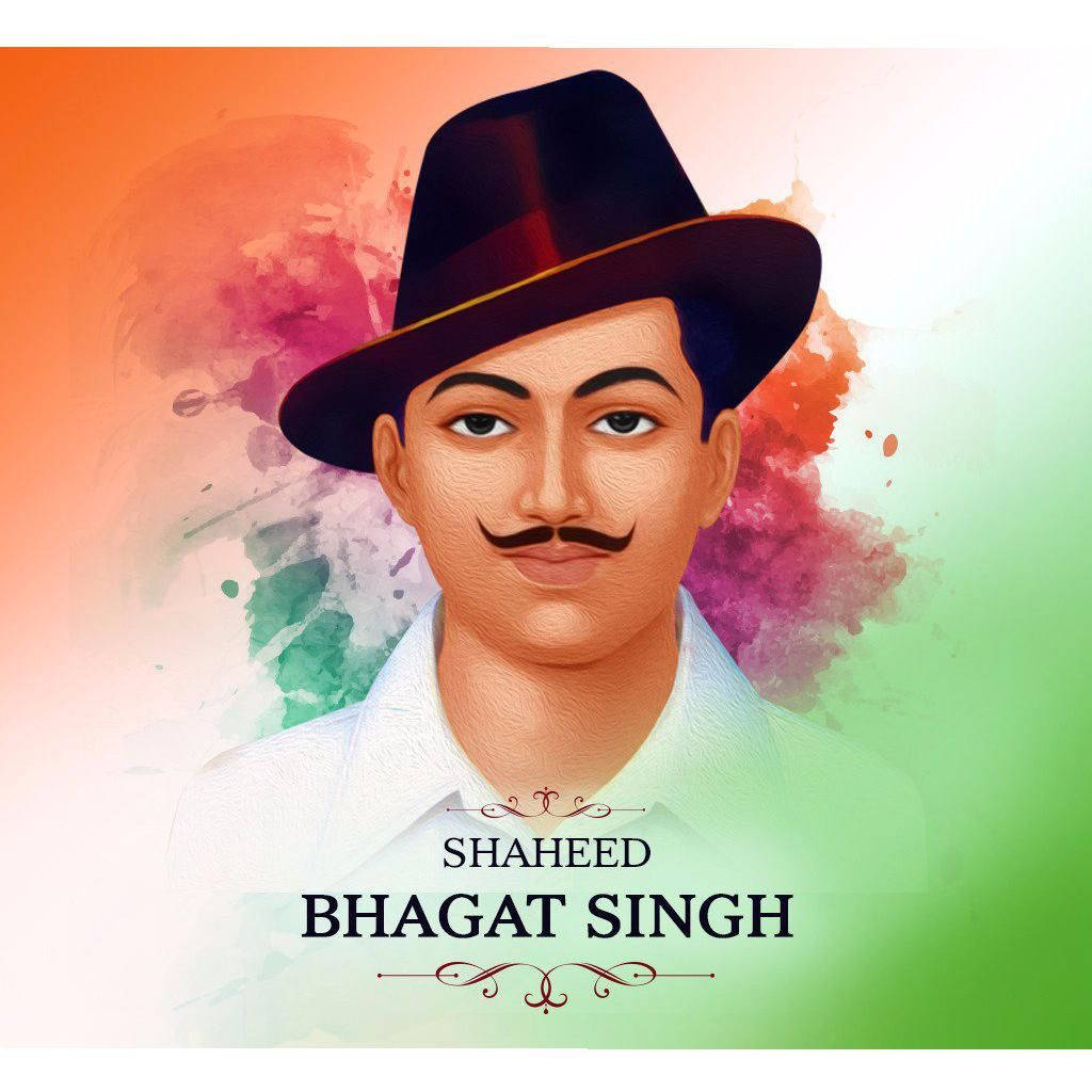 Pinturafigurativa De Shaheed Bhagat Singh Fondo de pantalla