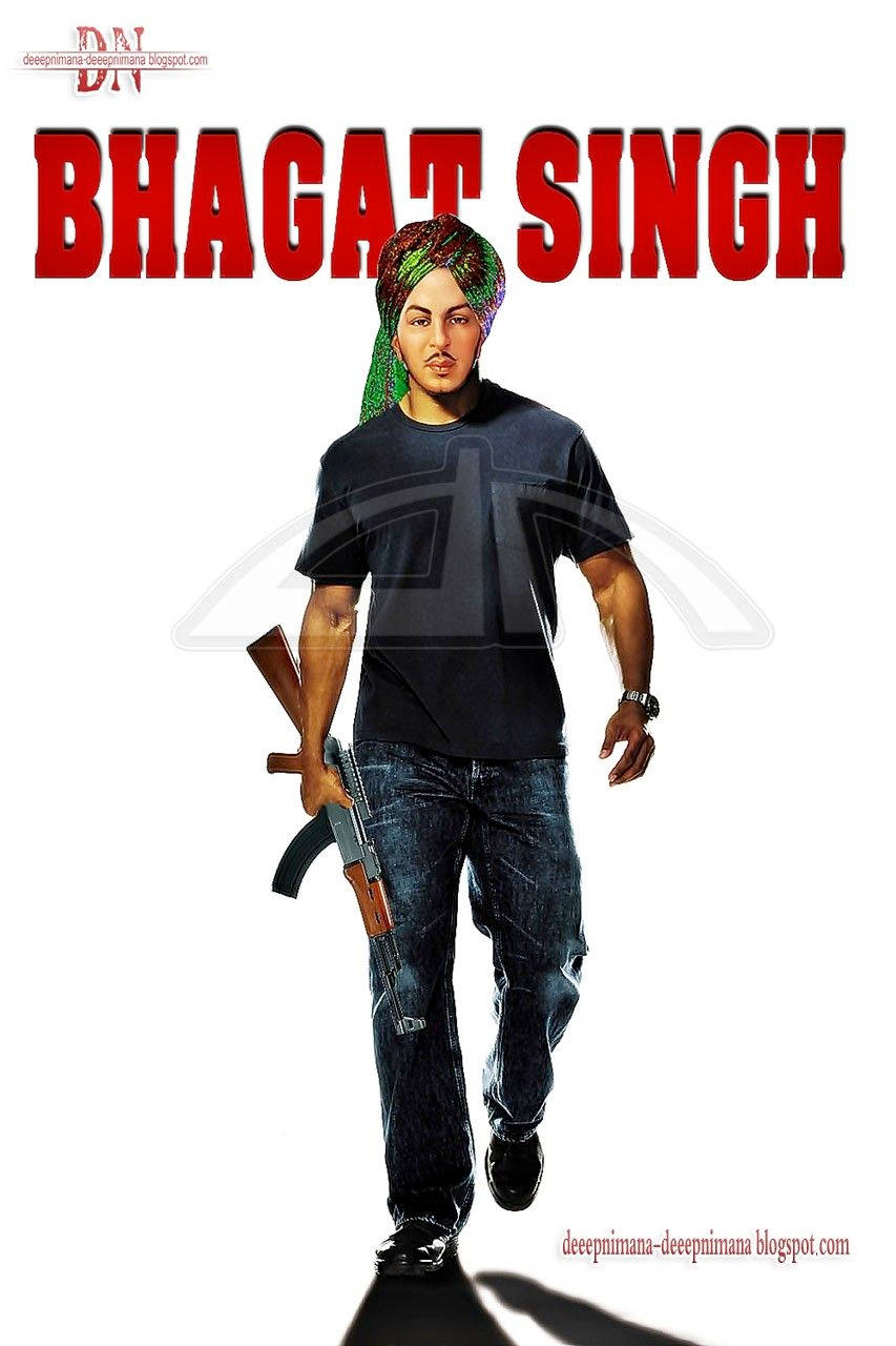 Shaheedbhagat Singhs Hela Kroppskonst Som Bakgrundsbild På Datorn Eller Mobilen. Wallpaper