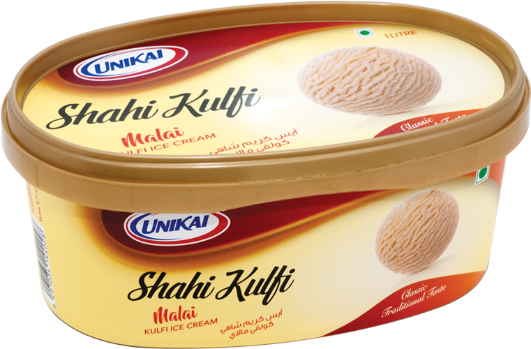 Shahi Kulfi Malai Ice Cream Container PNG