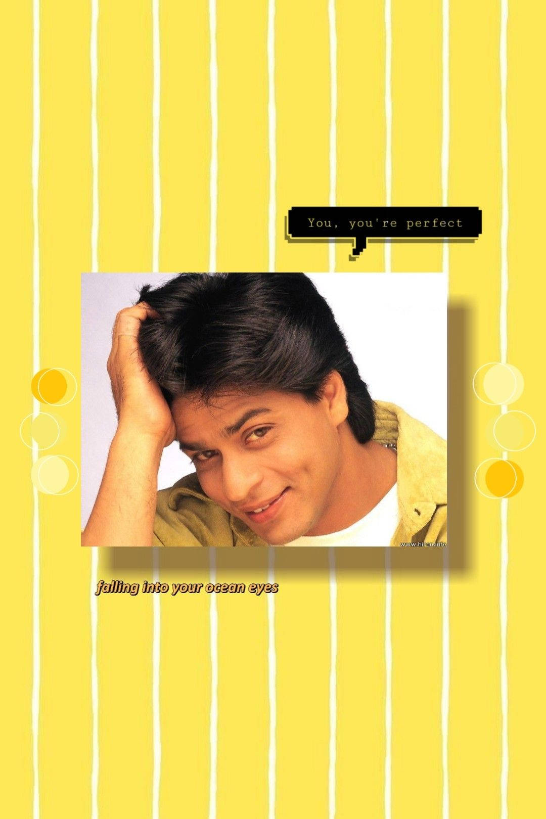 Shahrukh Khan HD Yellow Background Fanart Wallpaper