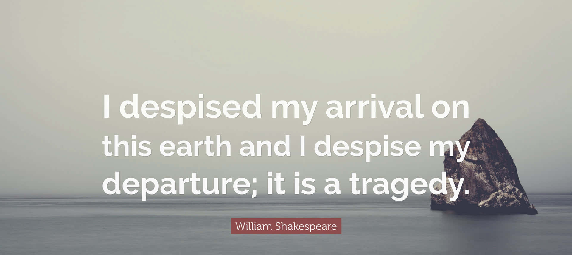 Shakespeare Tragedy Quote Ocean Backdrop Wallpaper