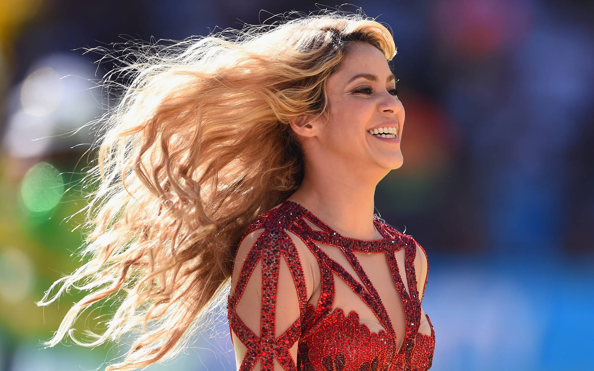 Shakira Super Bowl 2020 Tapet: Se Shakira optræde på Super Bowl 2020 med dette unikke tapet! Wallpaper