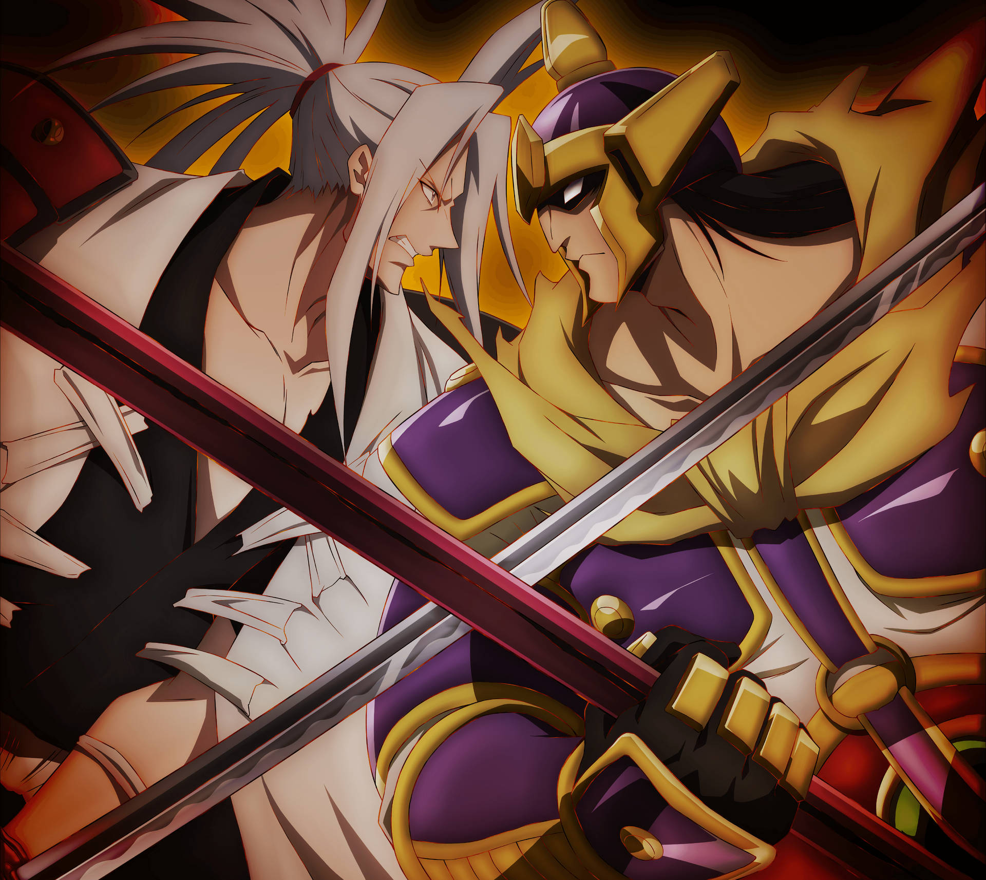 Shaman King Amidamaru And Bason