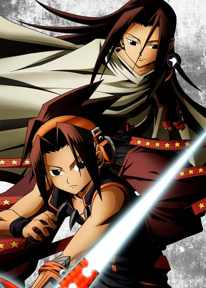 Two Anime Characters Holding Swords