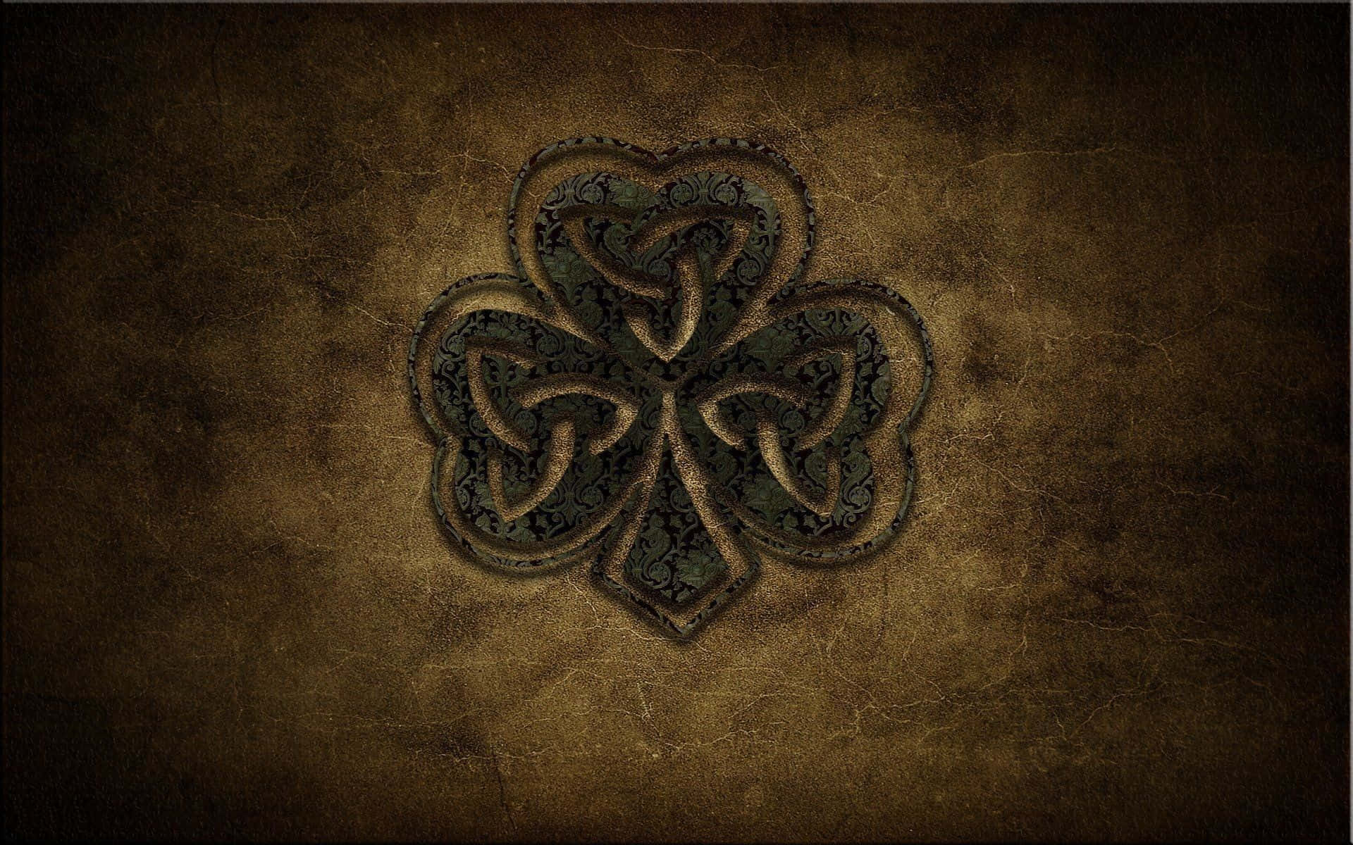 Black Celtic Symbol Shamrock Background