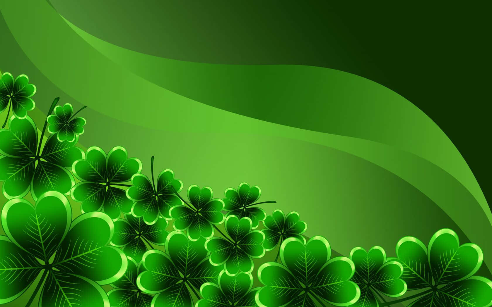 Nice Green Clover Shamrocks Background