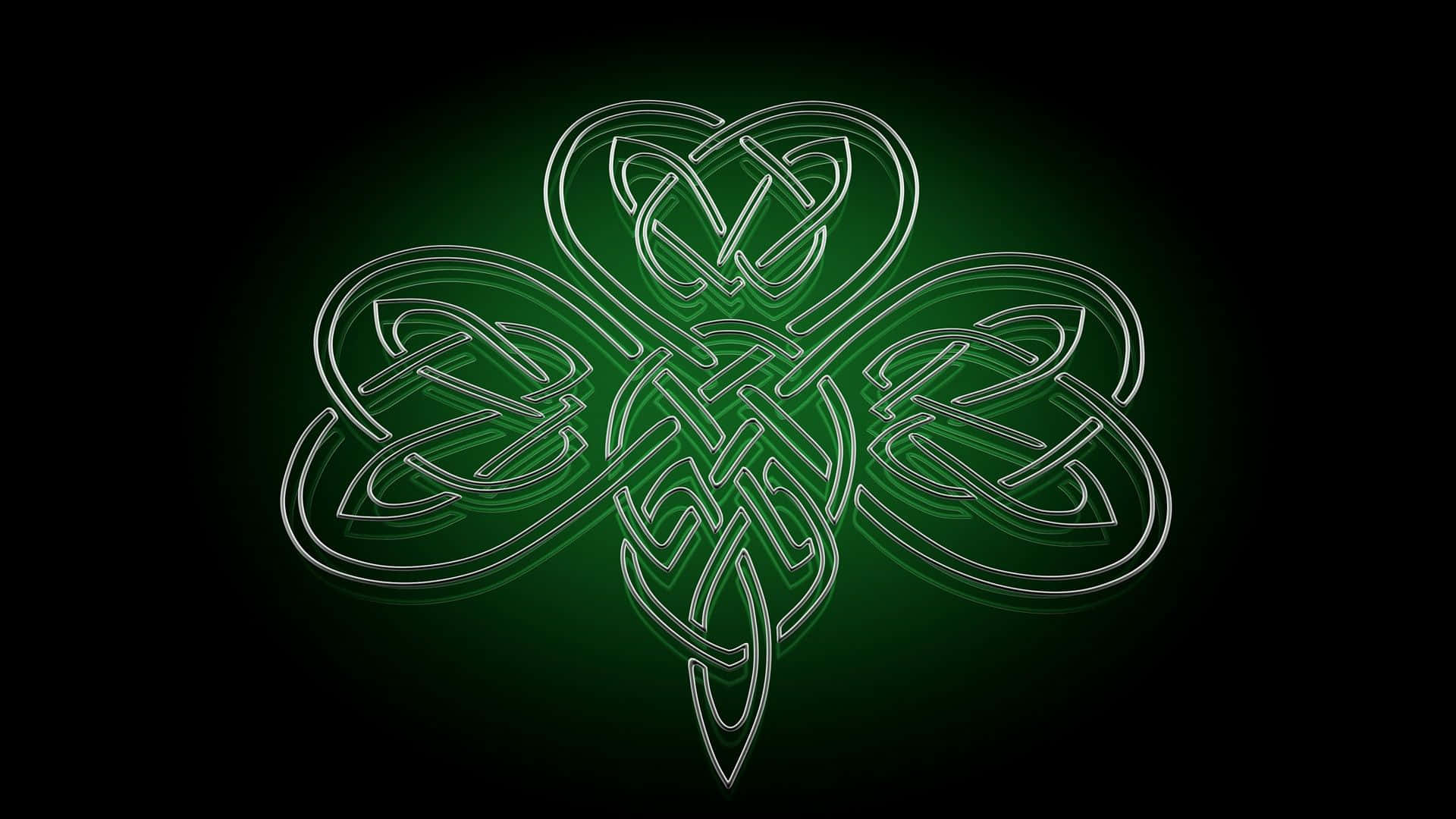 Graphic Celtic Irish Shamrock Background