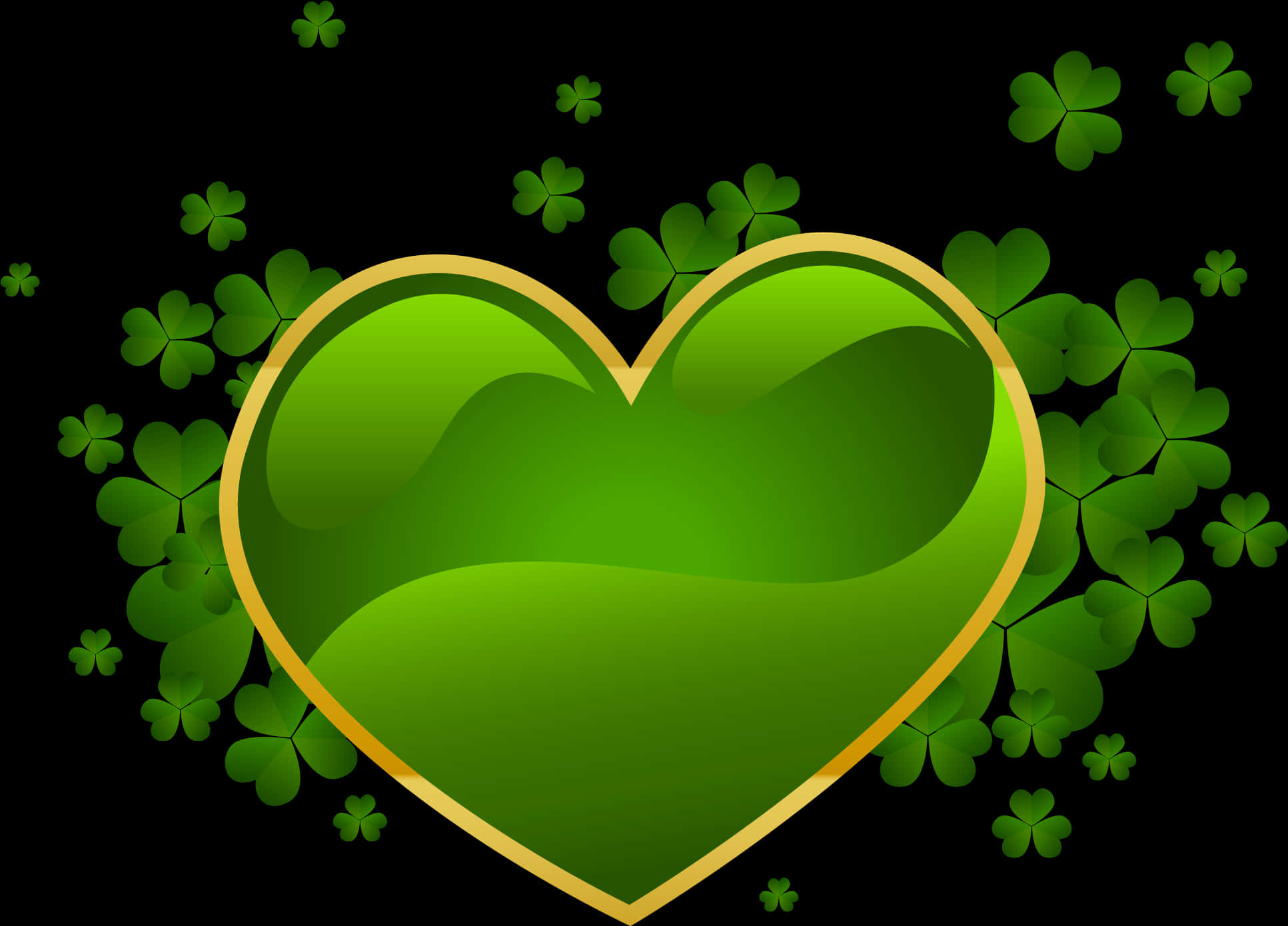 Download Shamrock Heart Design | Wallpapers.com