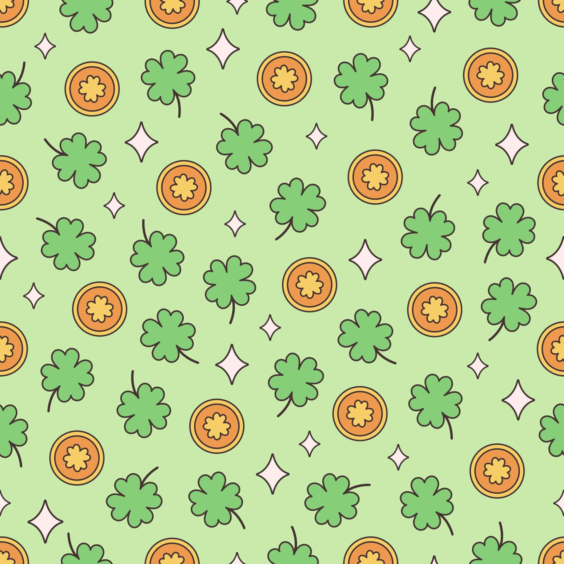 Shamrock Pattern Background Wallpaper