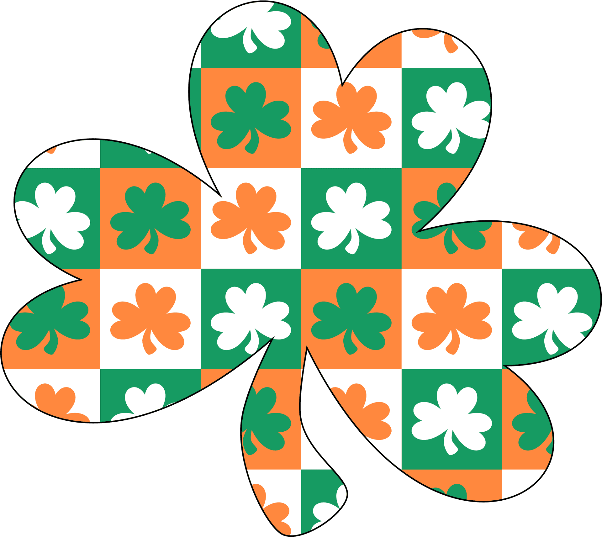 Shamrock Pattern Irish Symbol PNG