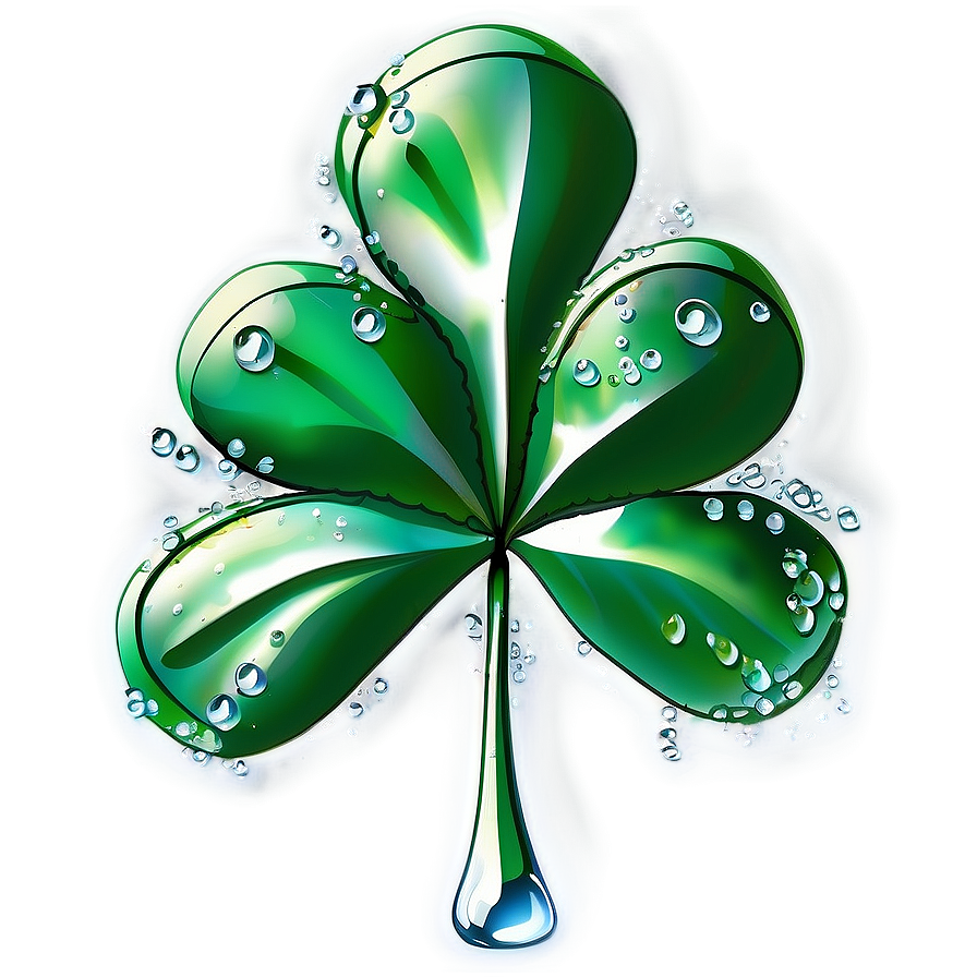 Shamrock With Dew Drops Png 50 PNG