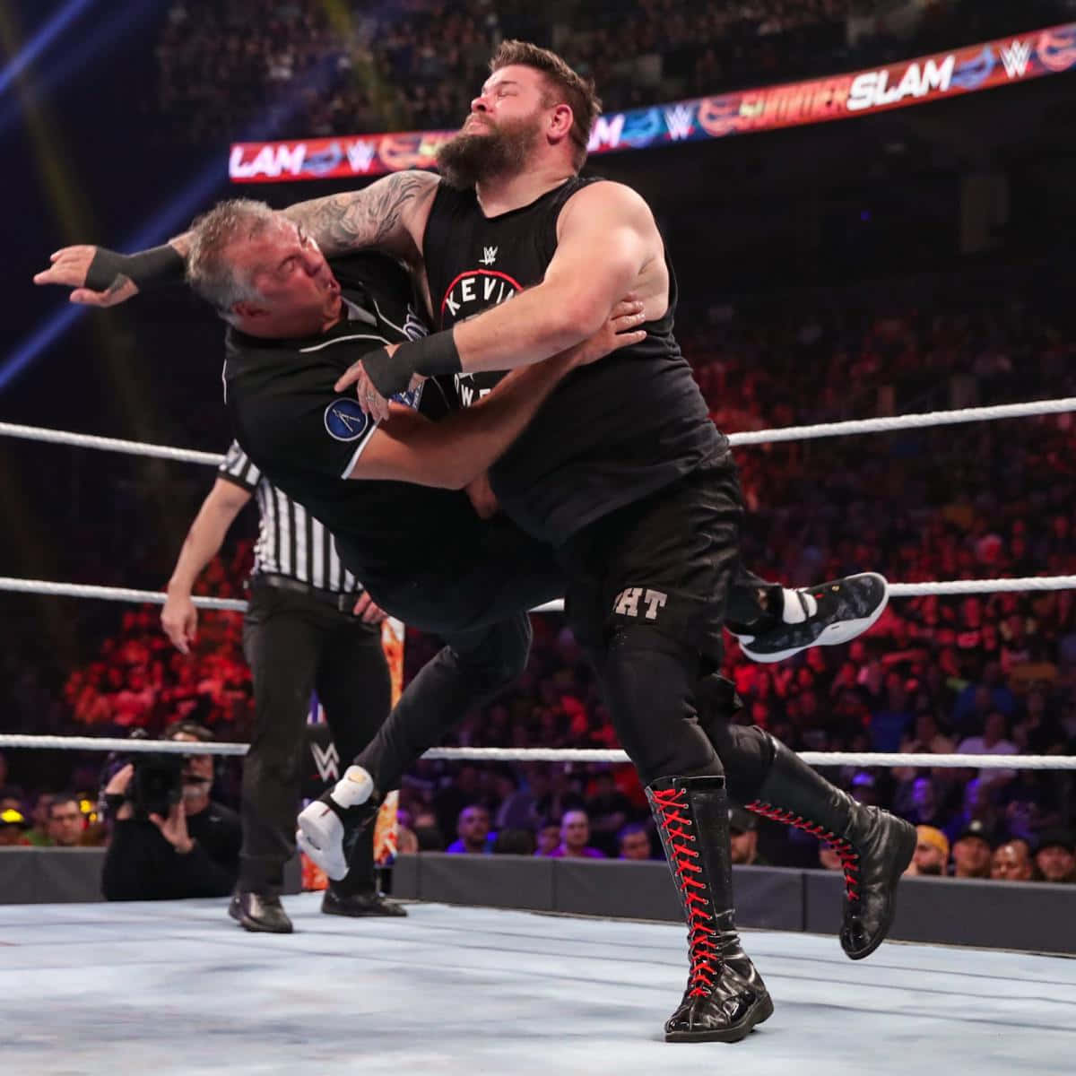 Shane McMahon Fighting Kevin Owens Wallpaper