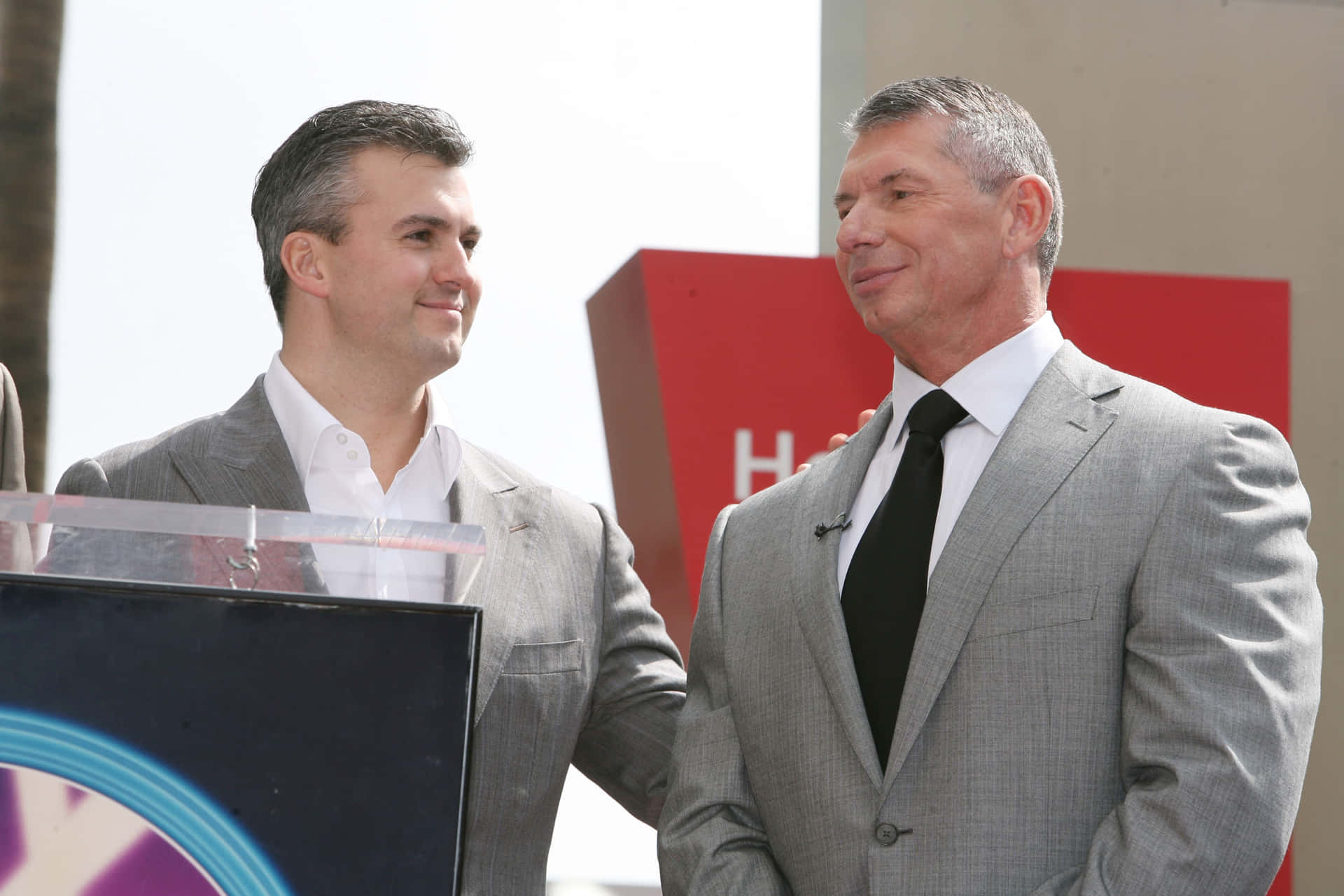Shane Mcmahon With Vince Mcmahon Background