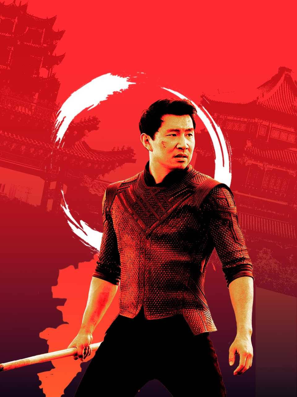 Shang-Chi Traditional Red Poster Wallpaper