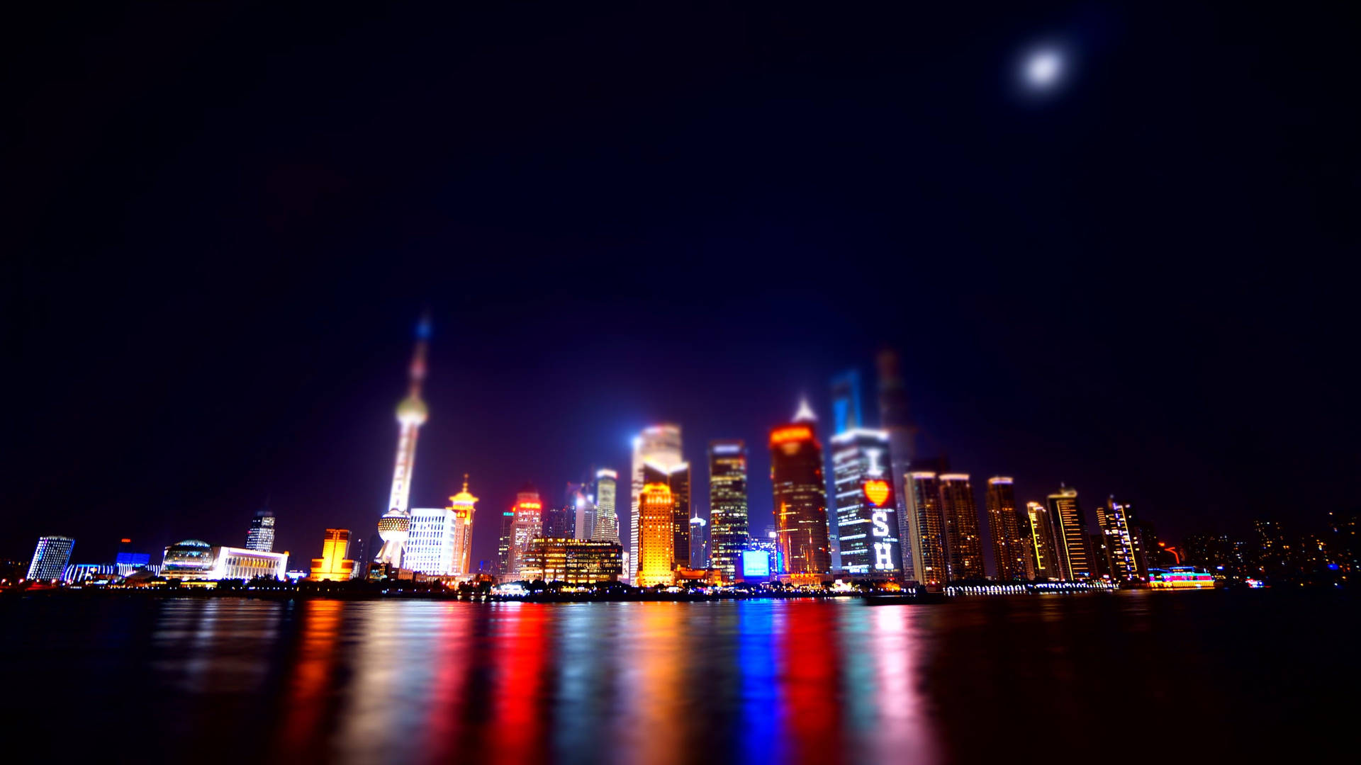 Cidadede Waterside De Shanghai. Papel de Parede