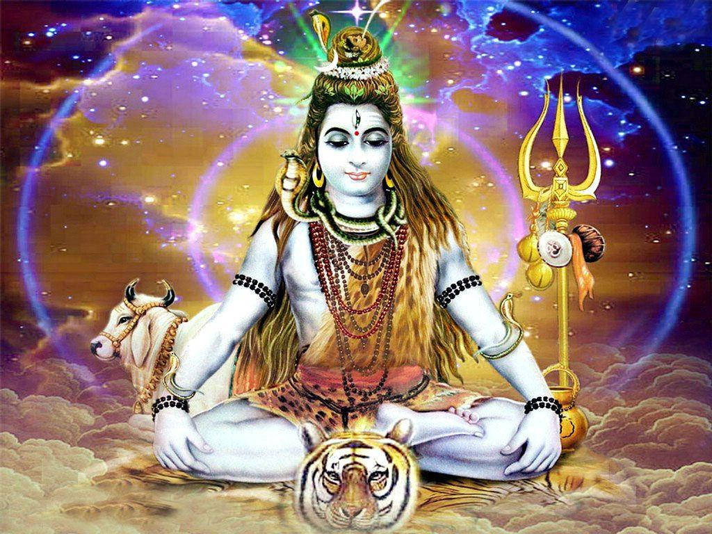 Shankarbhagwan Shiva Im Kosmos Wallpaper