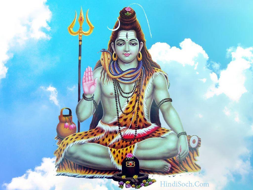 Shankarbhagwan Shiva I Himlen. Wallpaper