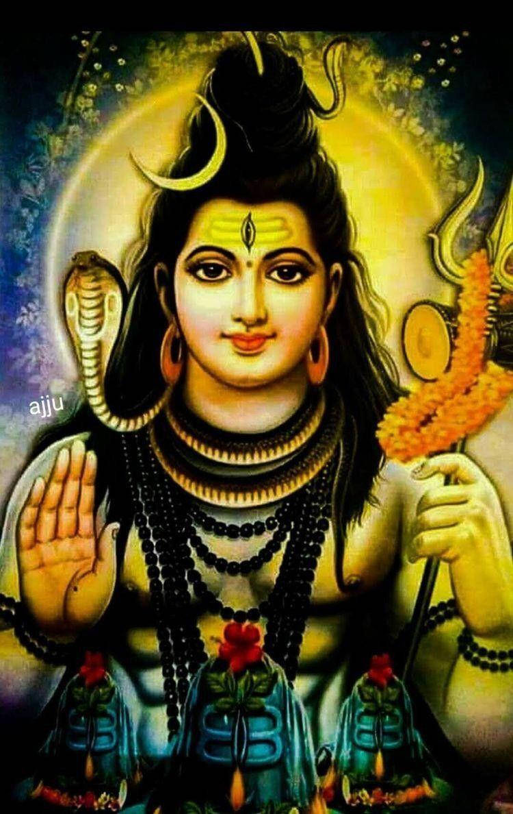 Shankarbhagwan Shiva Von Goldenem Licht Umgeben. Wallpaper