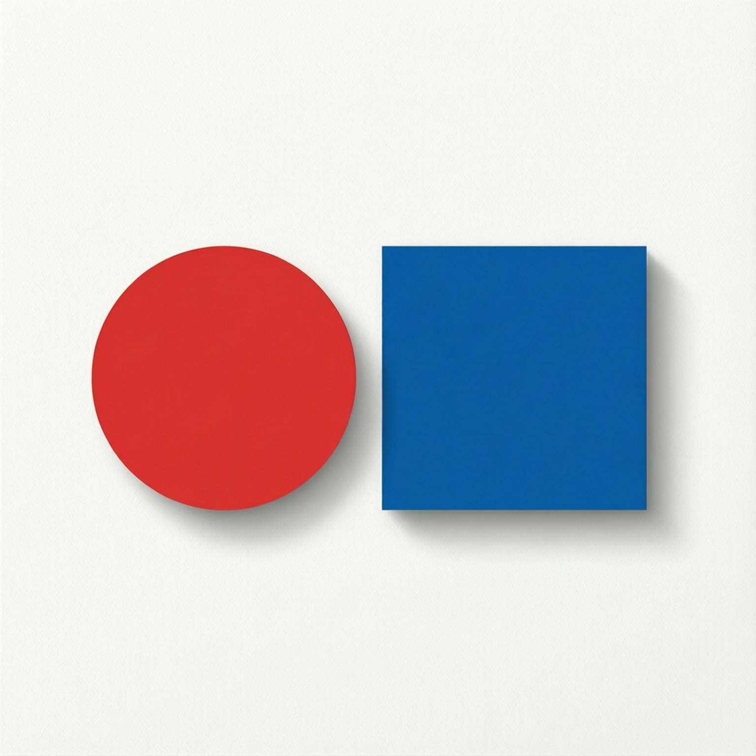 Minimalist comparison of circle and square