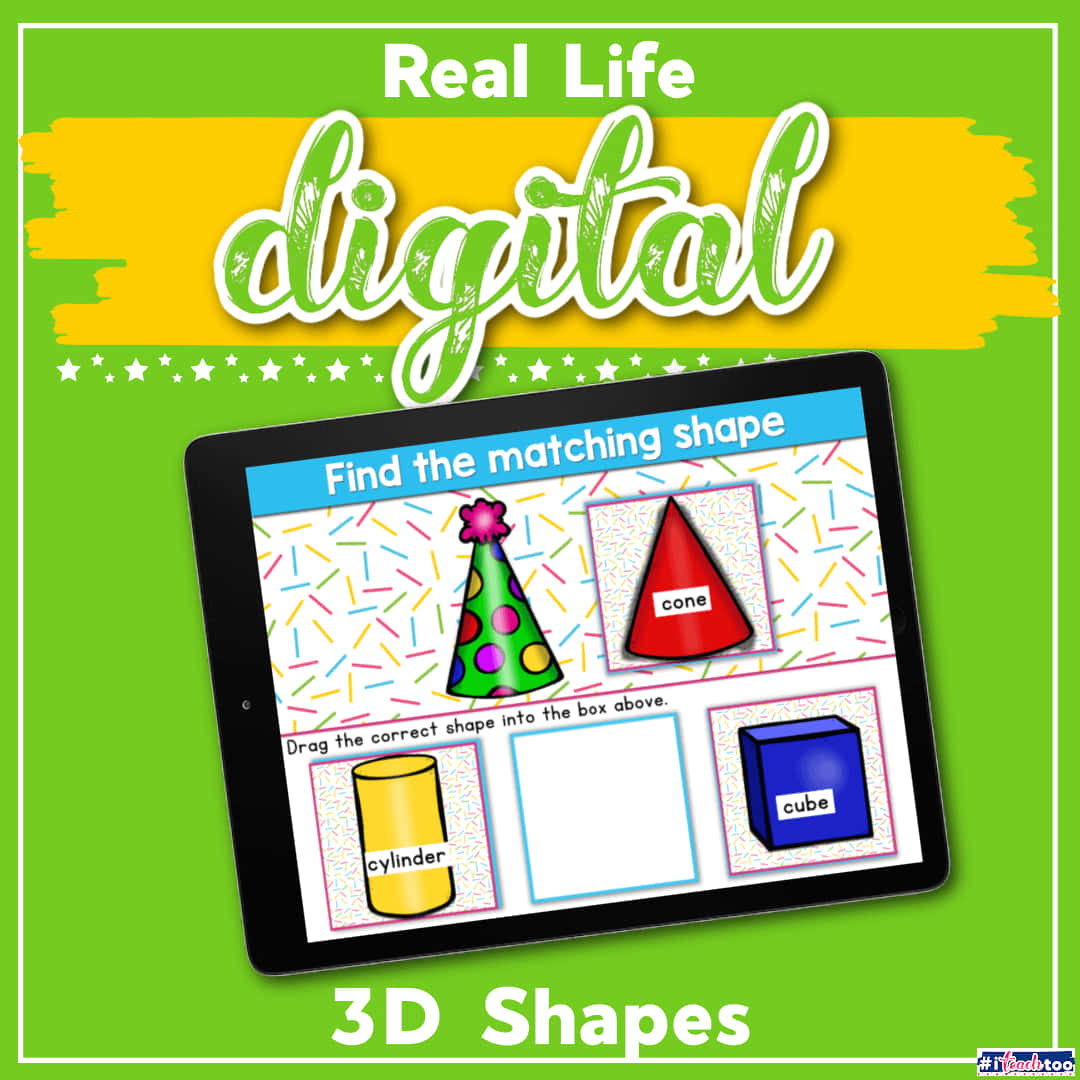 3D Shape Digital Learning Activity Picture