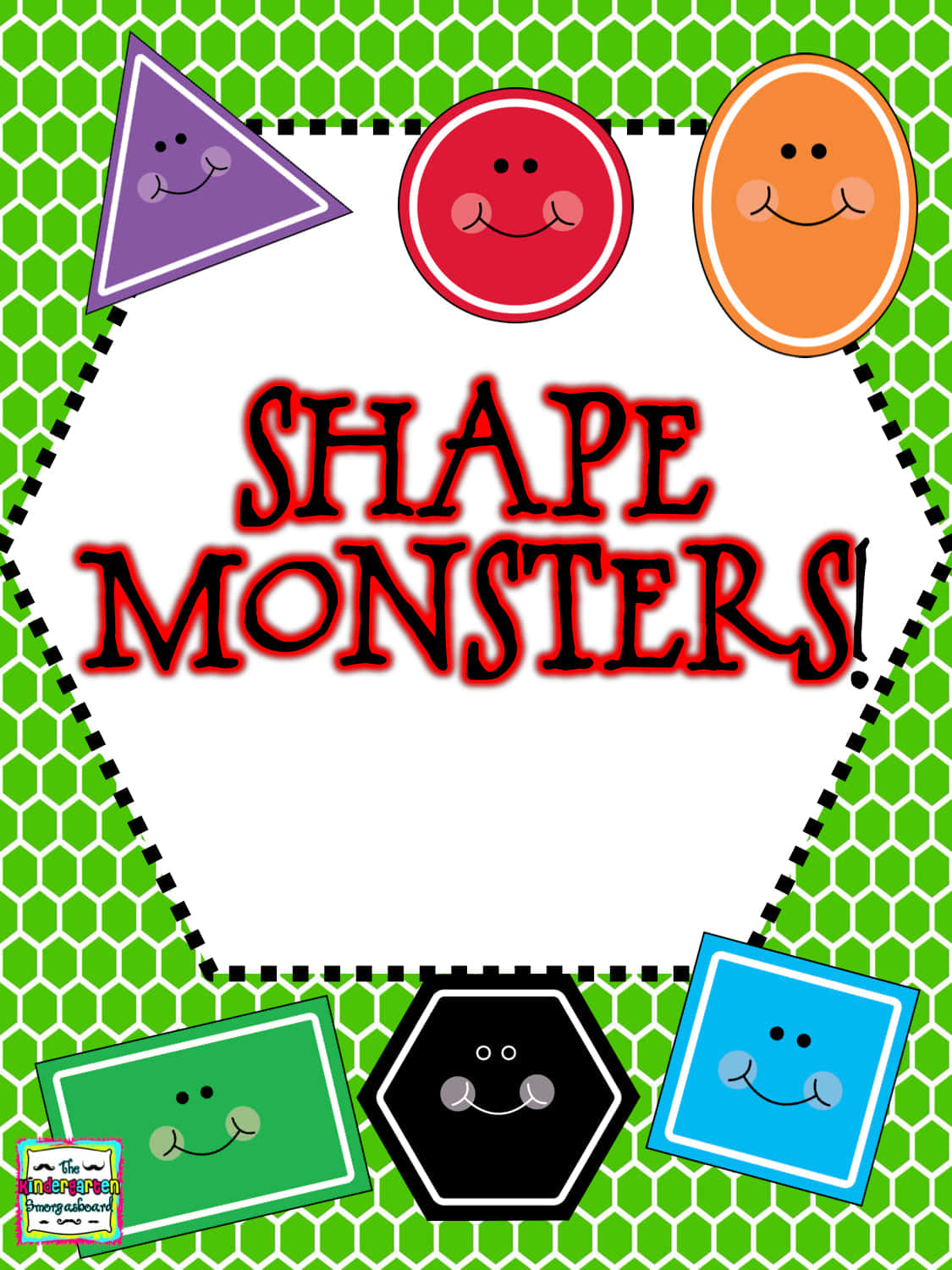 Fun Shape Monsters Kids Activity Picture