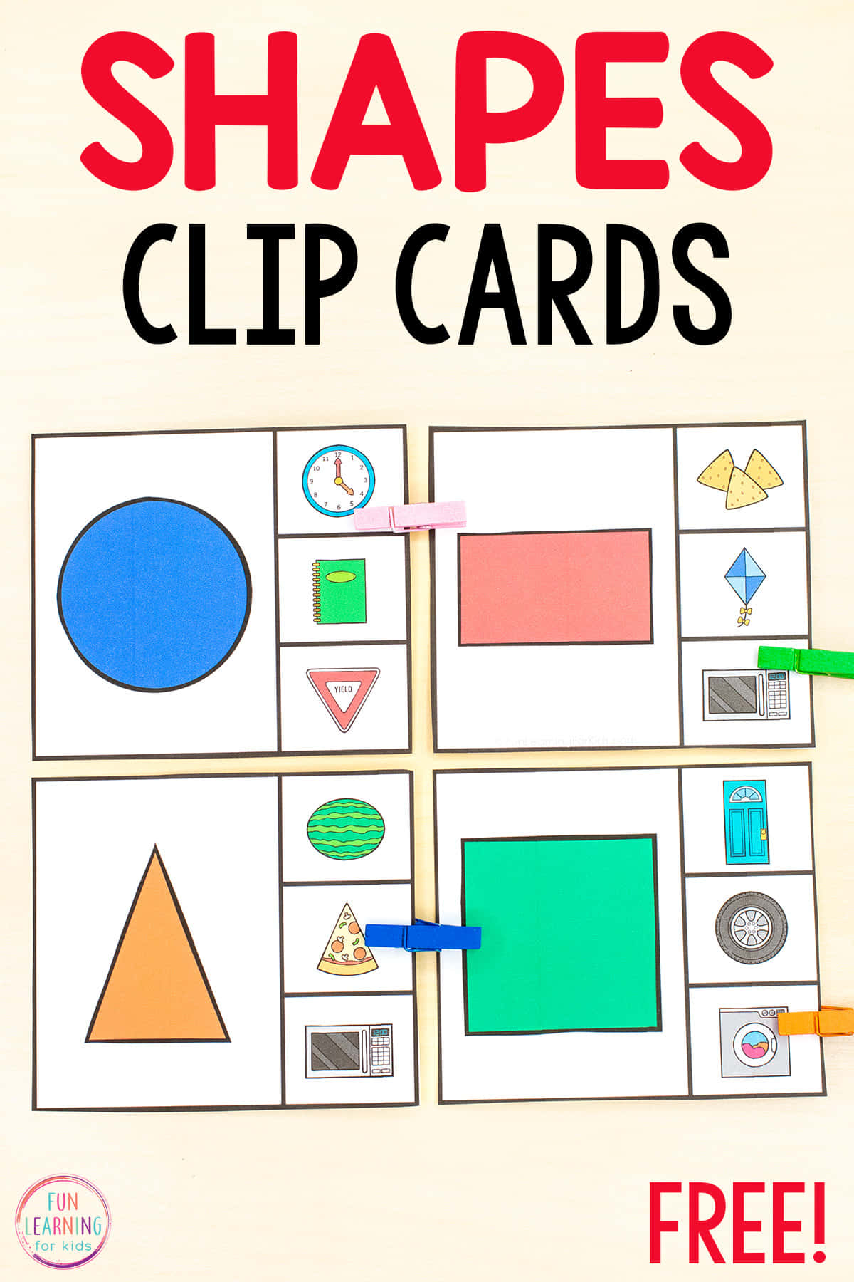 Free Shape Clip Cards Picture