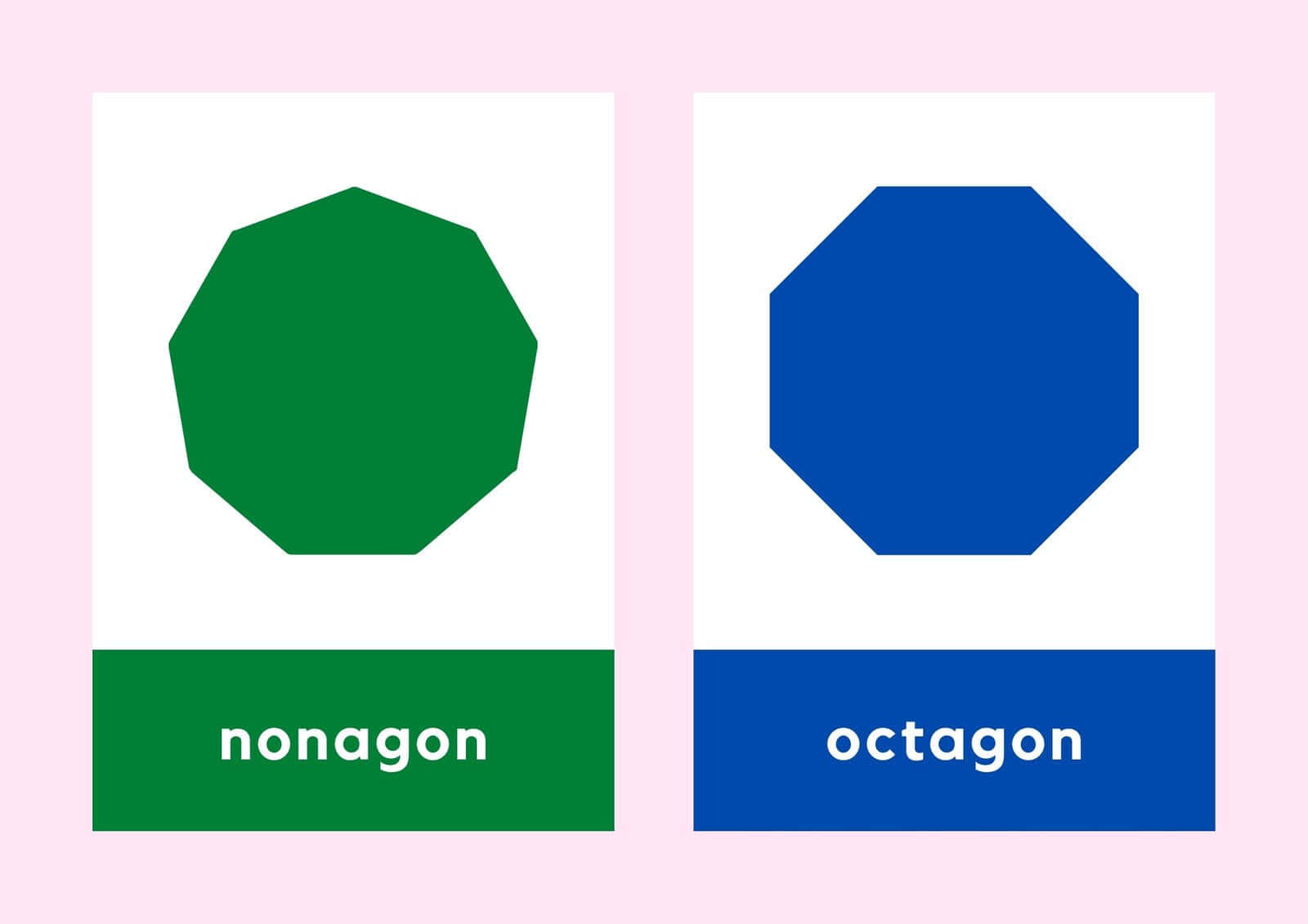 Shape Nonagon Octagon Blue Green Picture