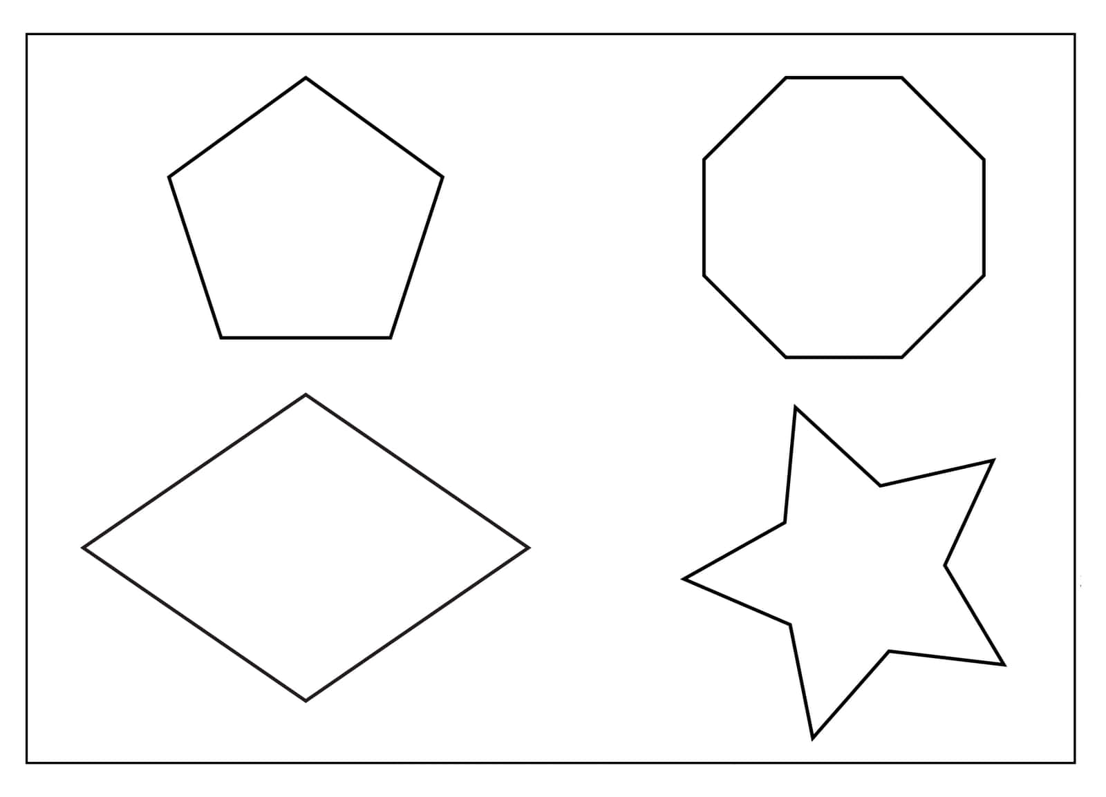 Geometrisktformfärgningsaktivitetsbild.