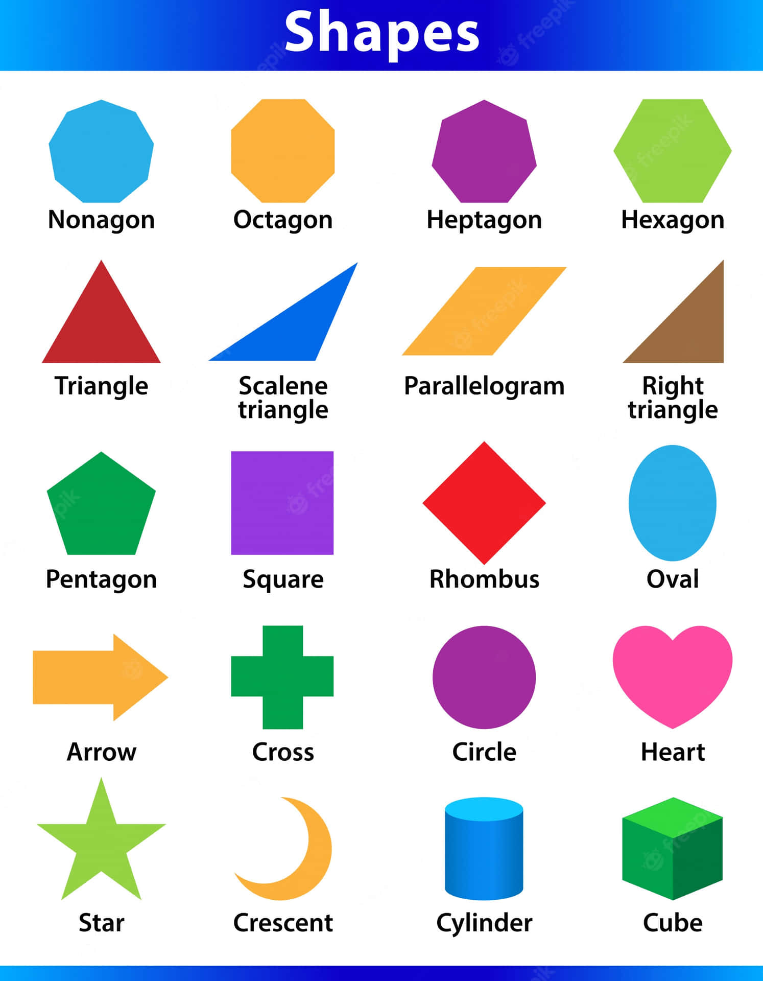 Colorful Shape Activity Sheet Picture