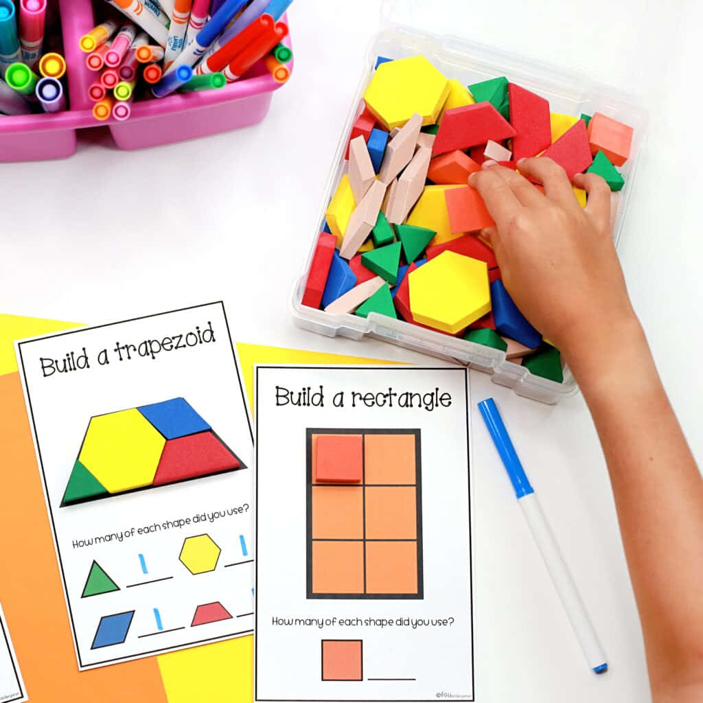 Fun Shape Building Learning Activity Picture