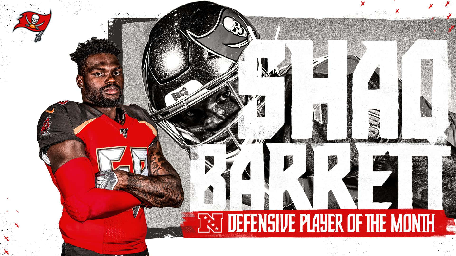 Shaquil Barrett Defensive Player Of The Month Poster Wallpaper